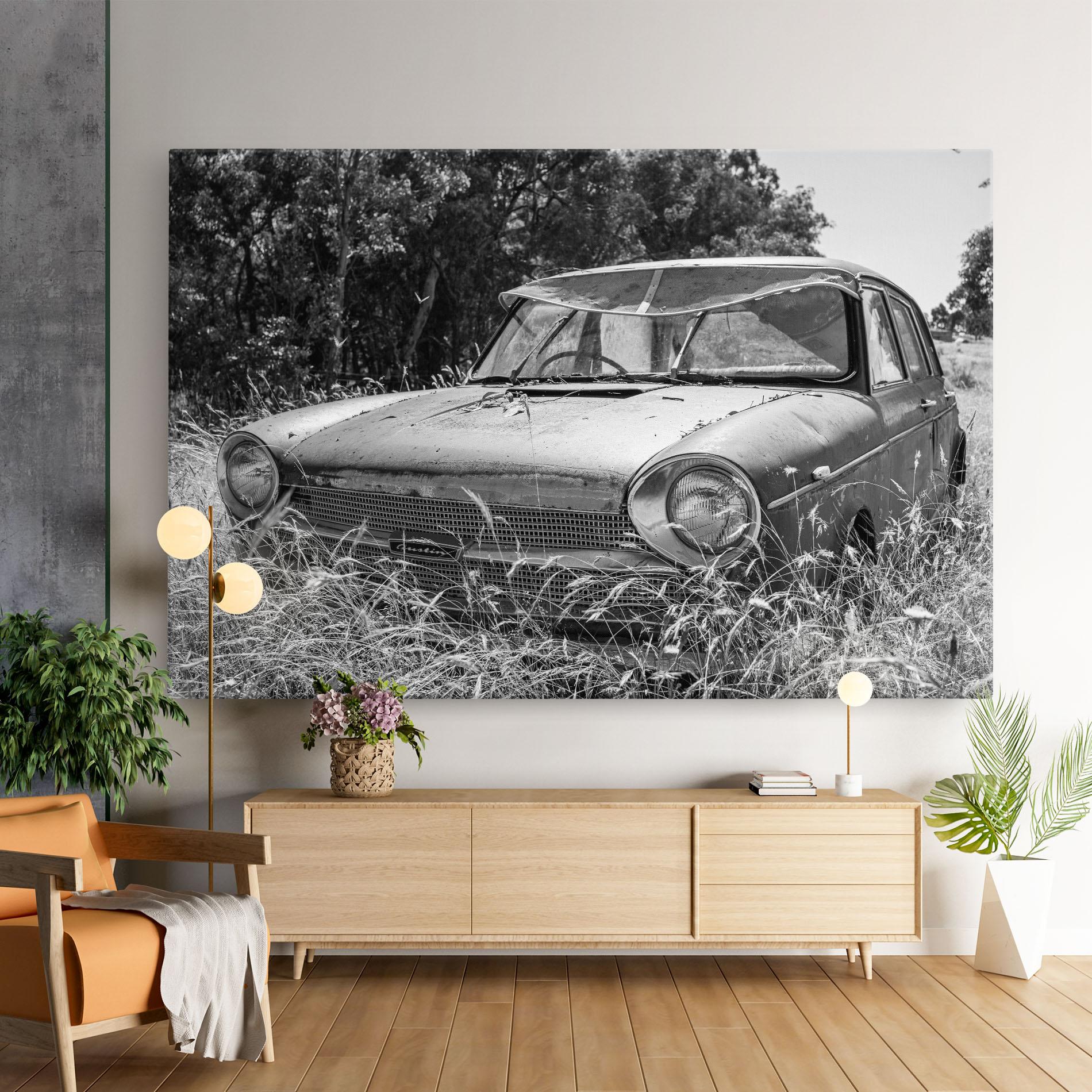 Tablou Canvas Old Field Car mockup 9