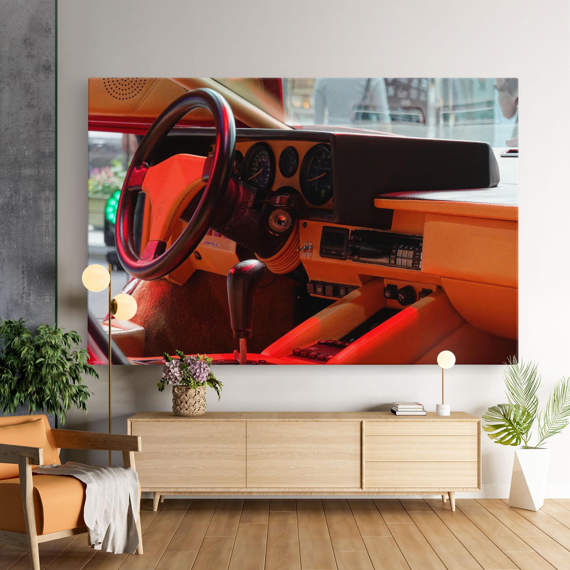 Tablou Canvas Orange Black Car mockup 9