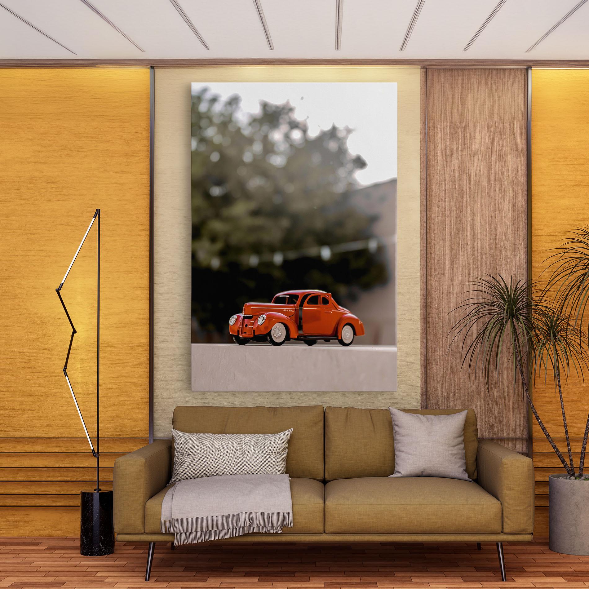 Tablou Canvas Orange Toy Car mockup 9