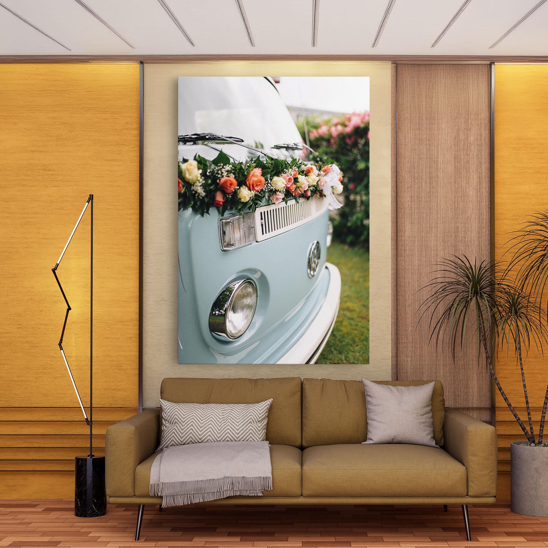 Tablou Canvas Vintage Rose Van mockup 9
