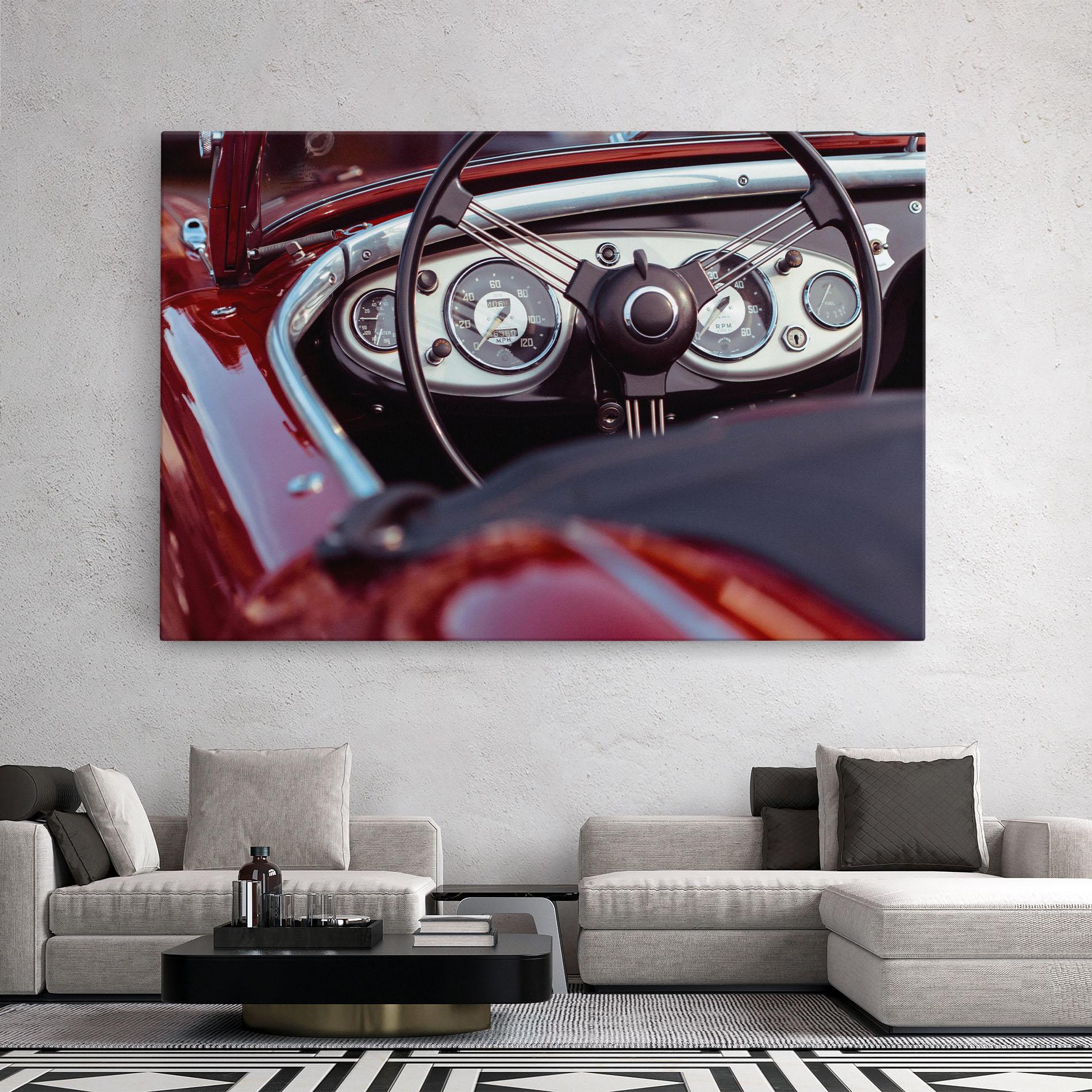 Tablou Canvas Classic Red Car mockup 2