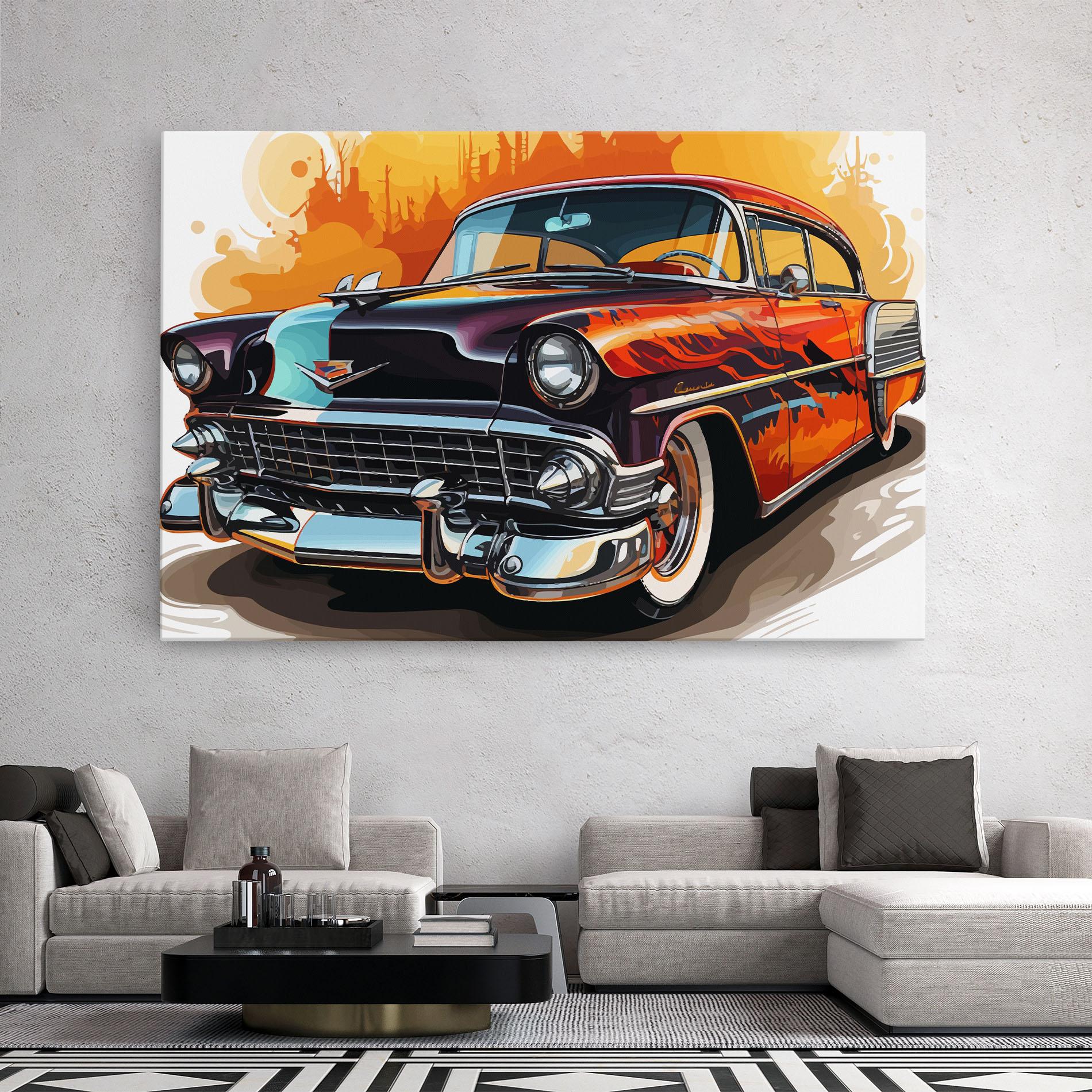 Tablou Canvas Cool Vintage Car mockup 2