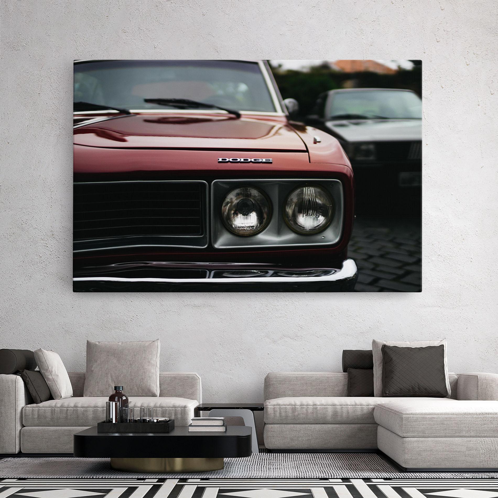 Tablou Canvas Dark Vintage Red mockup 2