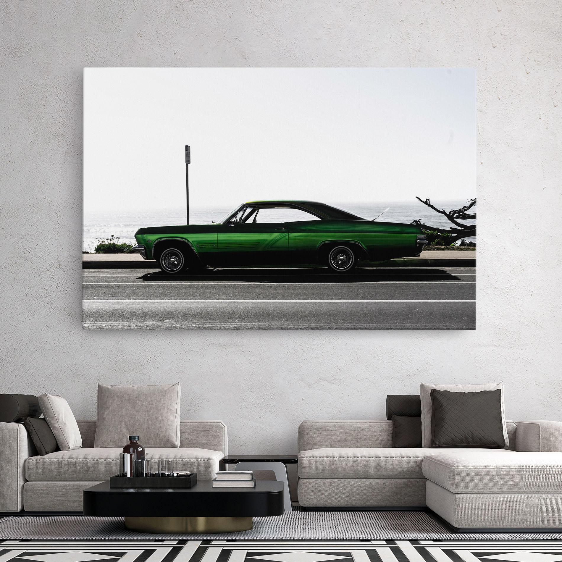 Tablou Canvas Nice Green Car mockup 2