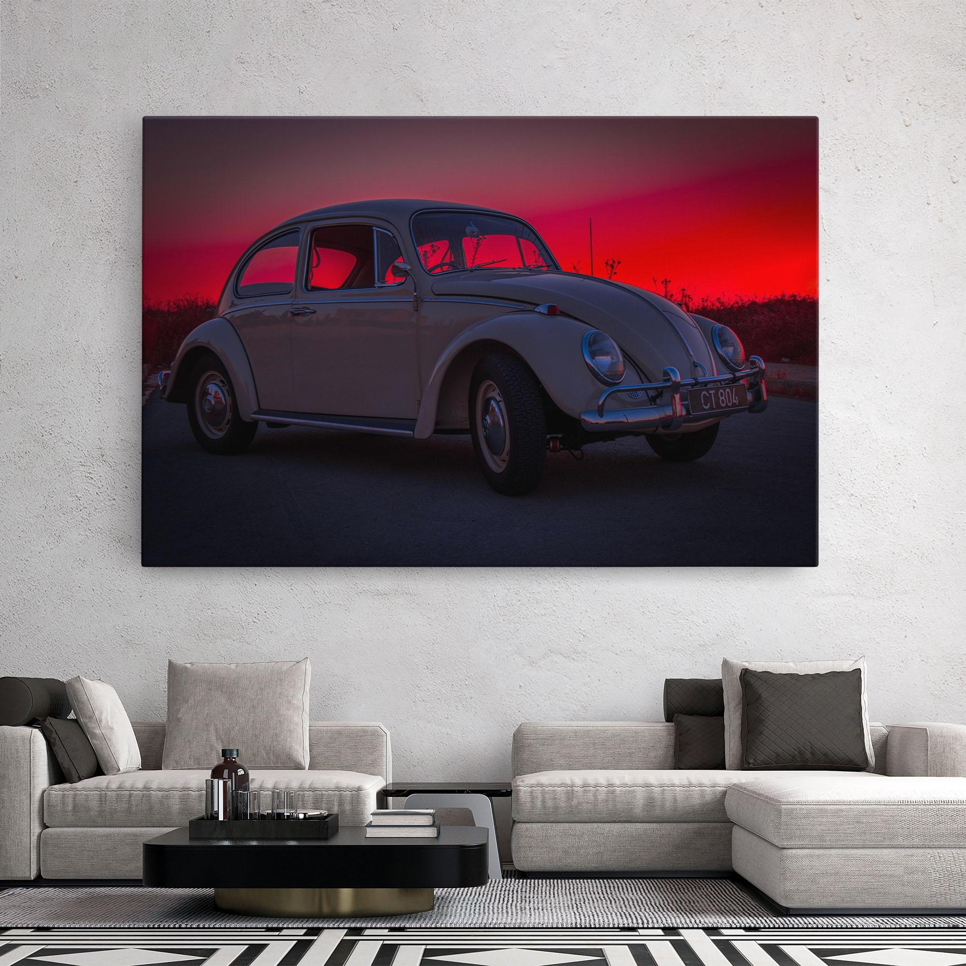 Tablou Canvas Old Car Sunset mockup 2