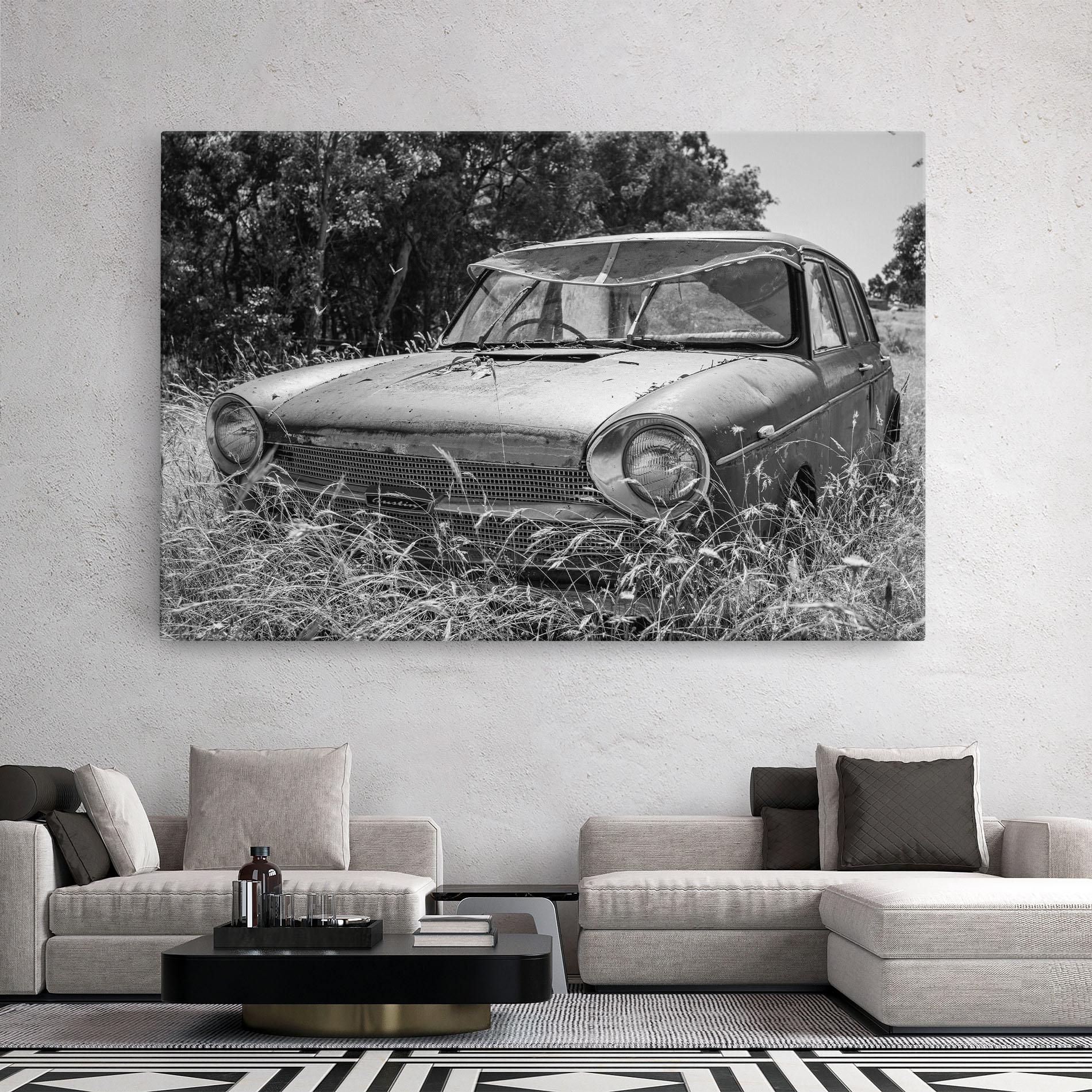 Tablou Canvas Old Field Car mockup 2
