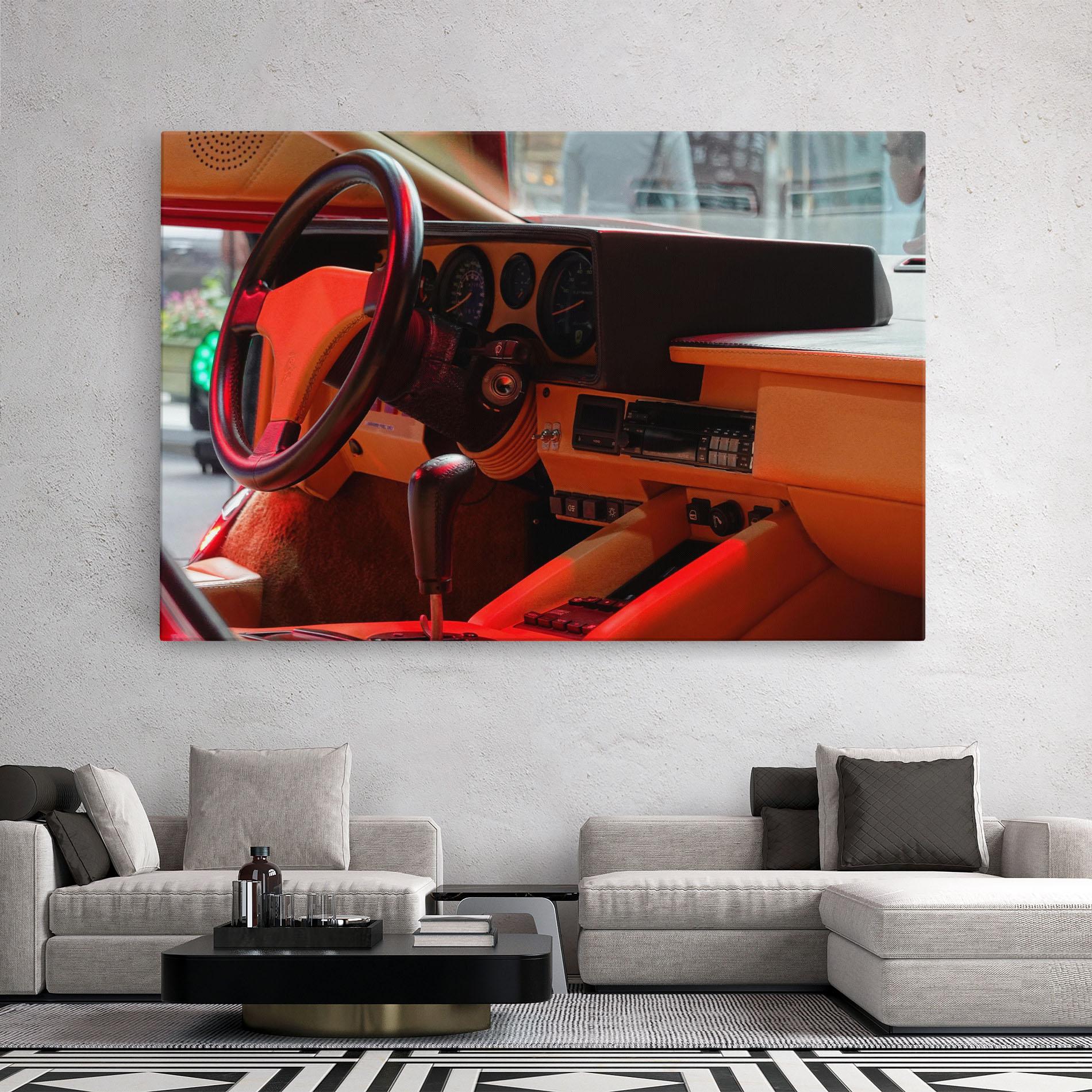Tablou Canvas Orange Black Car mockup 2