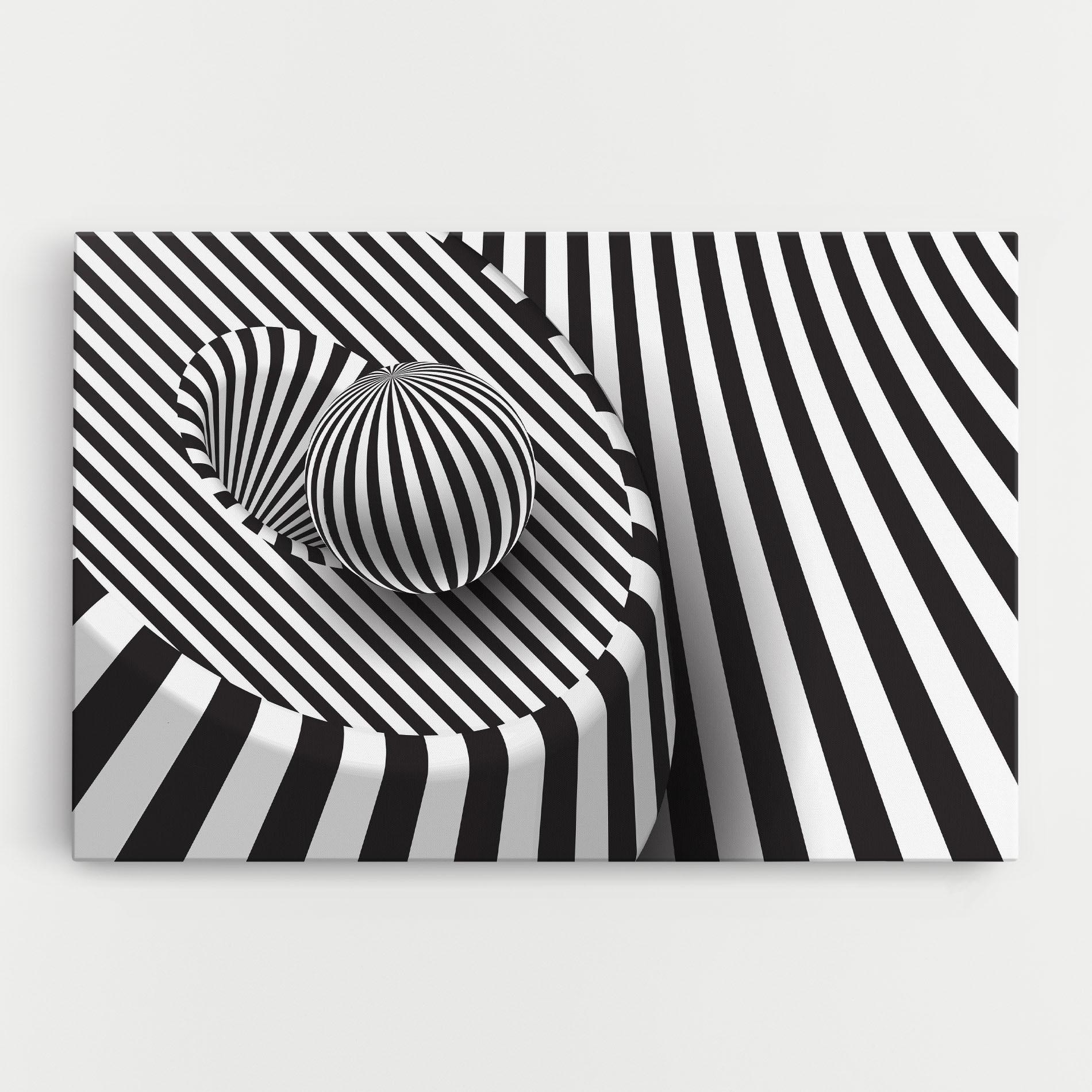 Tablou Canvas 3d Ball Zebra mockup 0