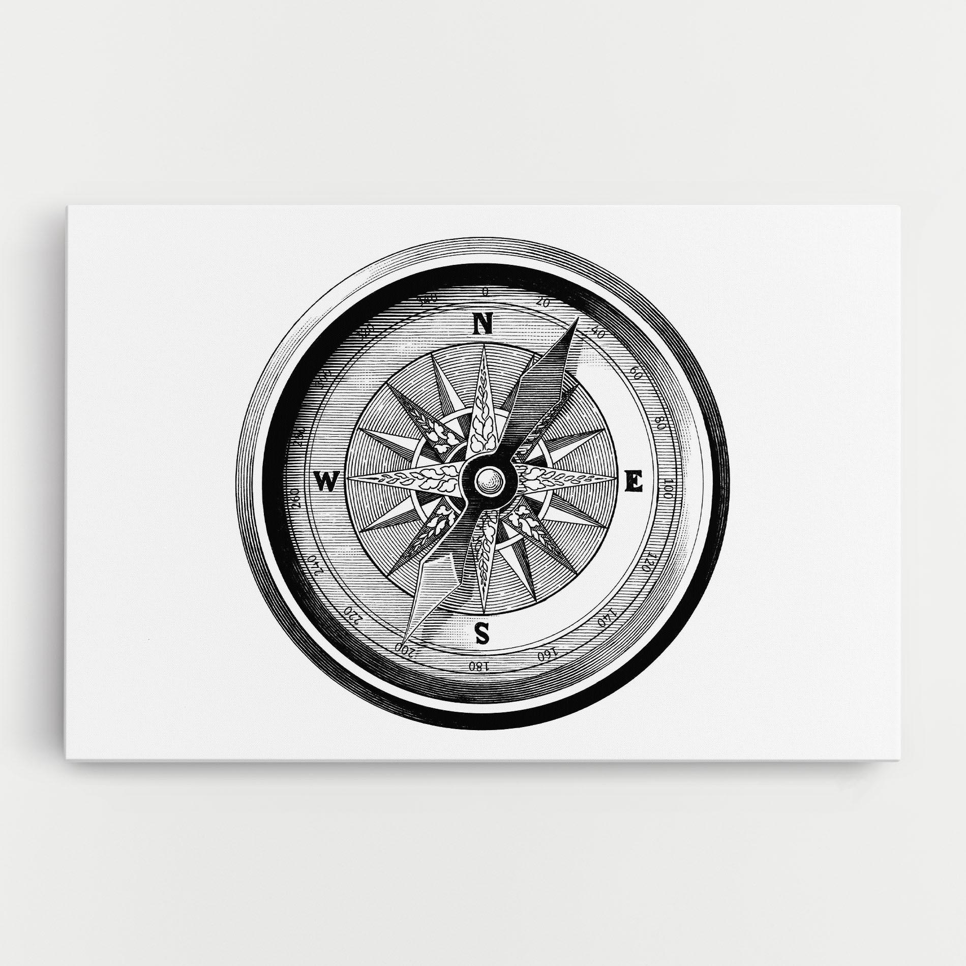 Tablou Canvas Black Compass mockup 0