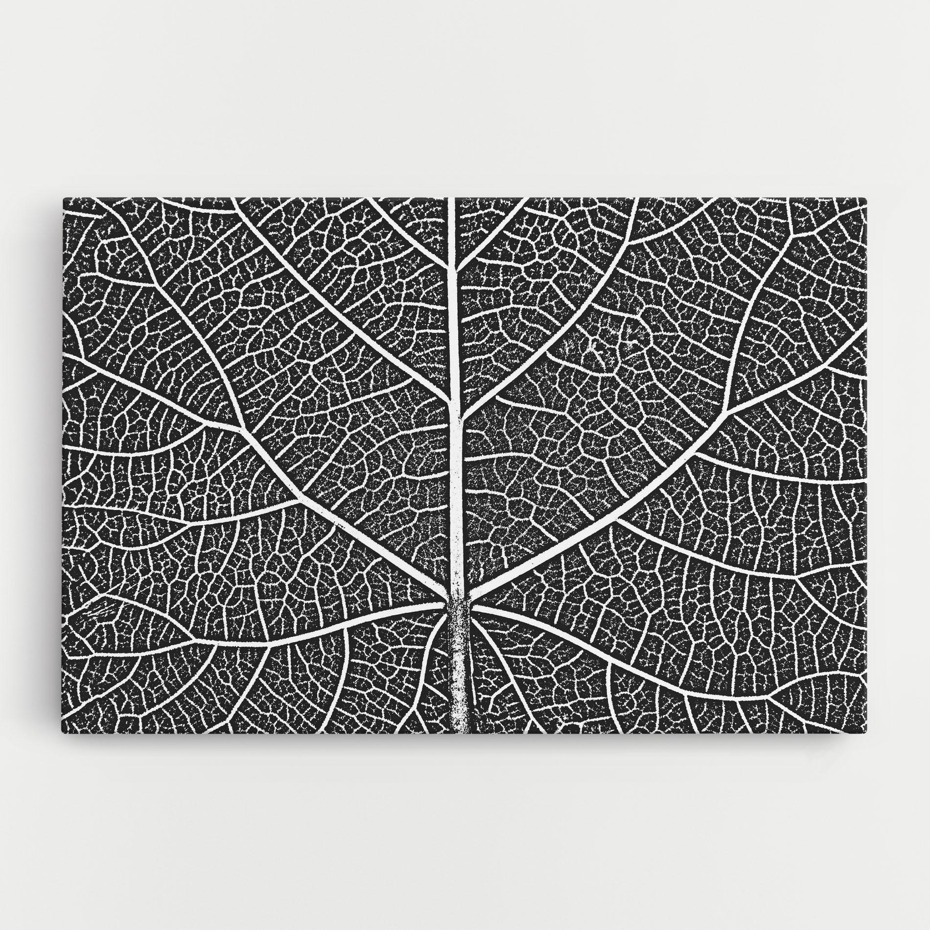 Tablou Canvas Close Grey Leaf mockup 0