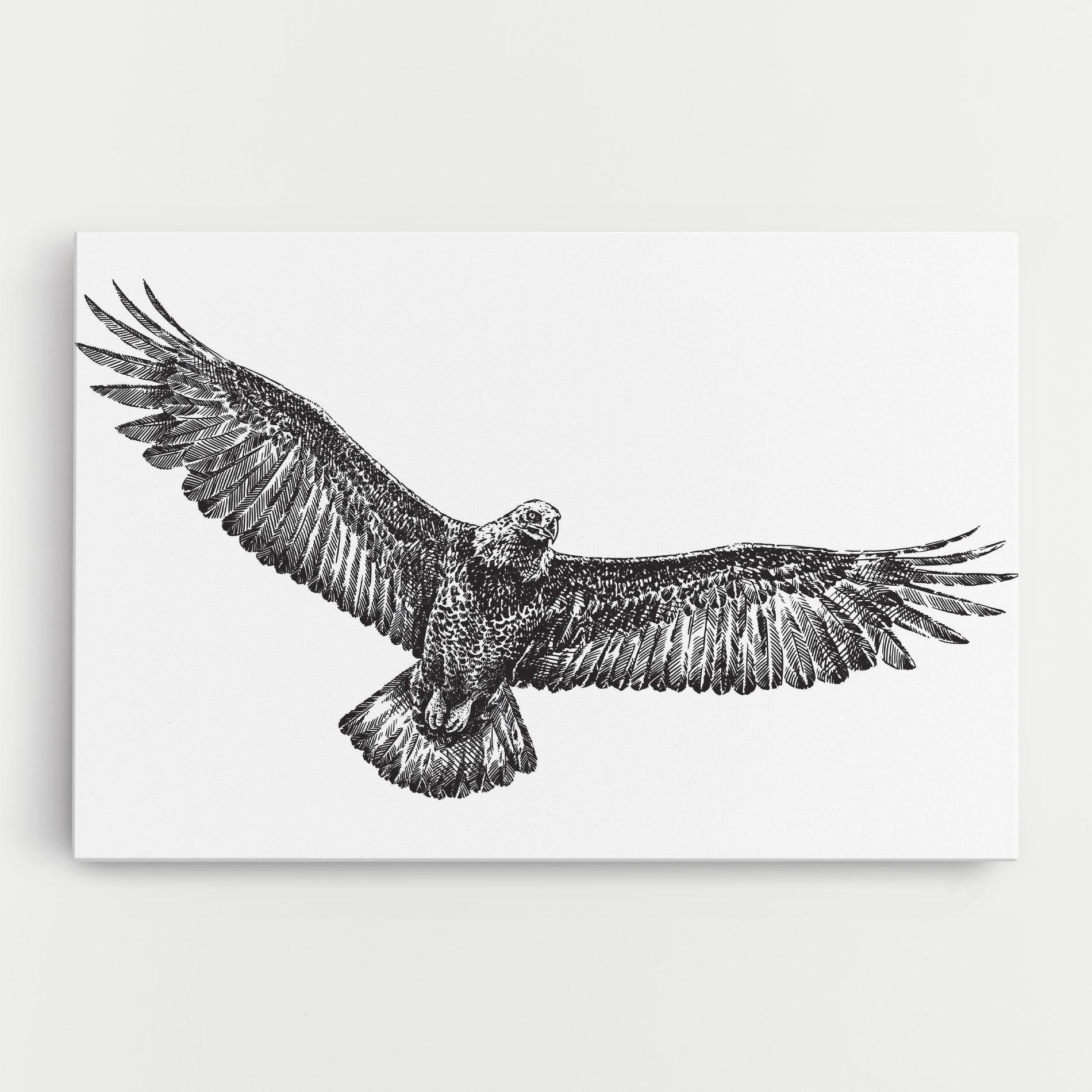 Tablou Canvas Eagle Art Line mockup 0