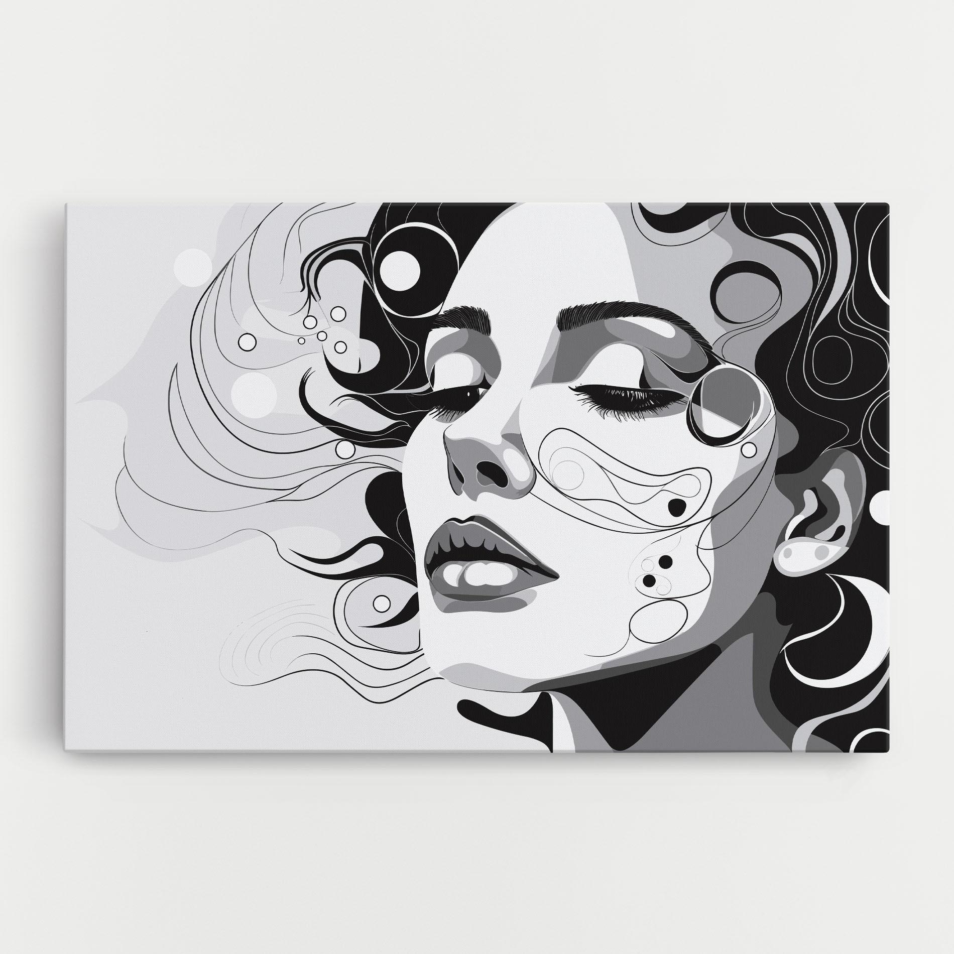Tablou Canvas Grey Face Woman mockup 0