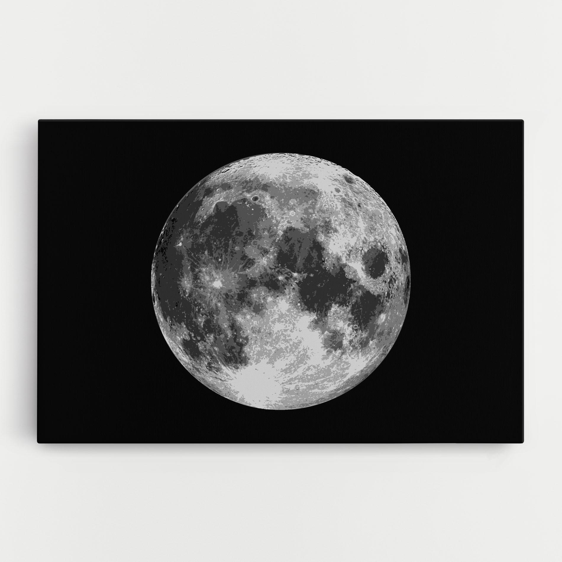 Tablou Canvas Grey Shiny Moon mockup 0