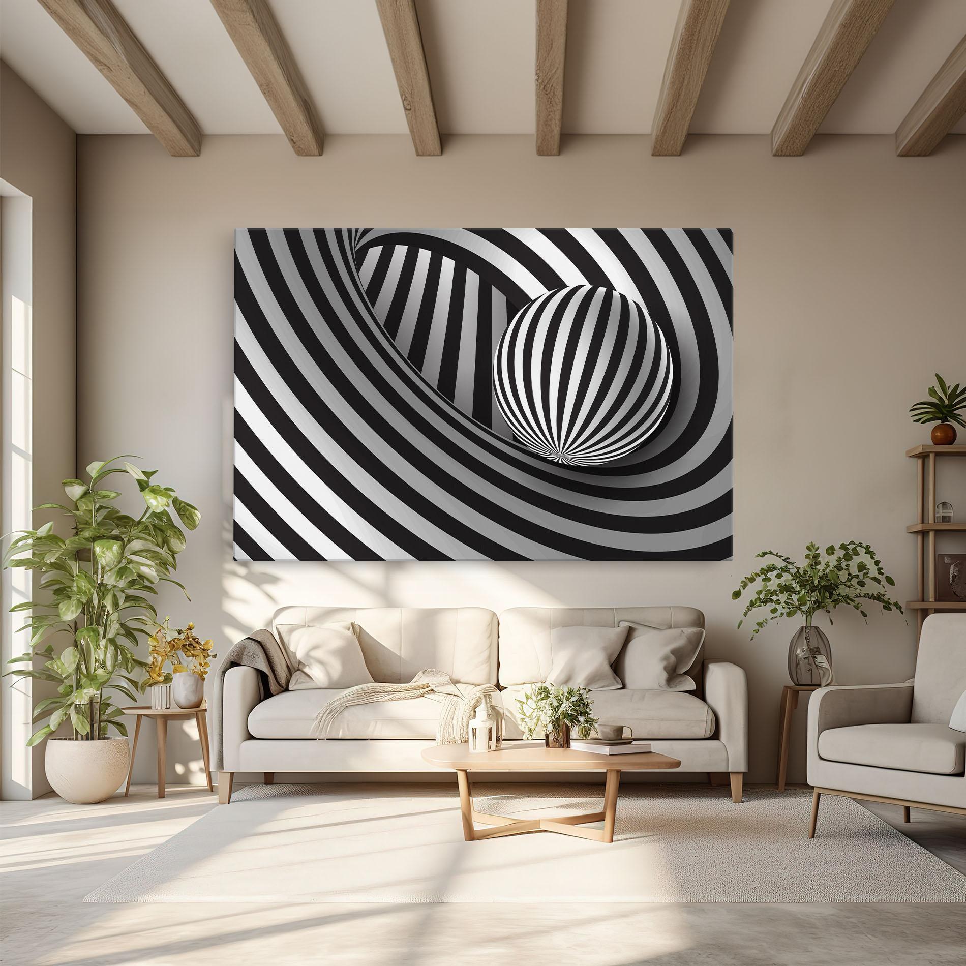 Tablou Canvas 3d Zebra Ball mockup 6