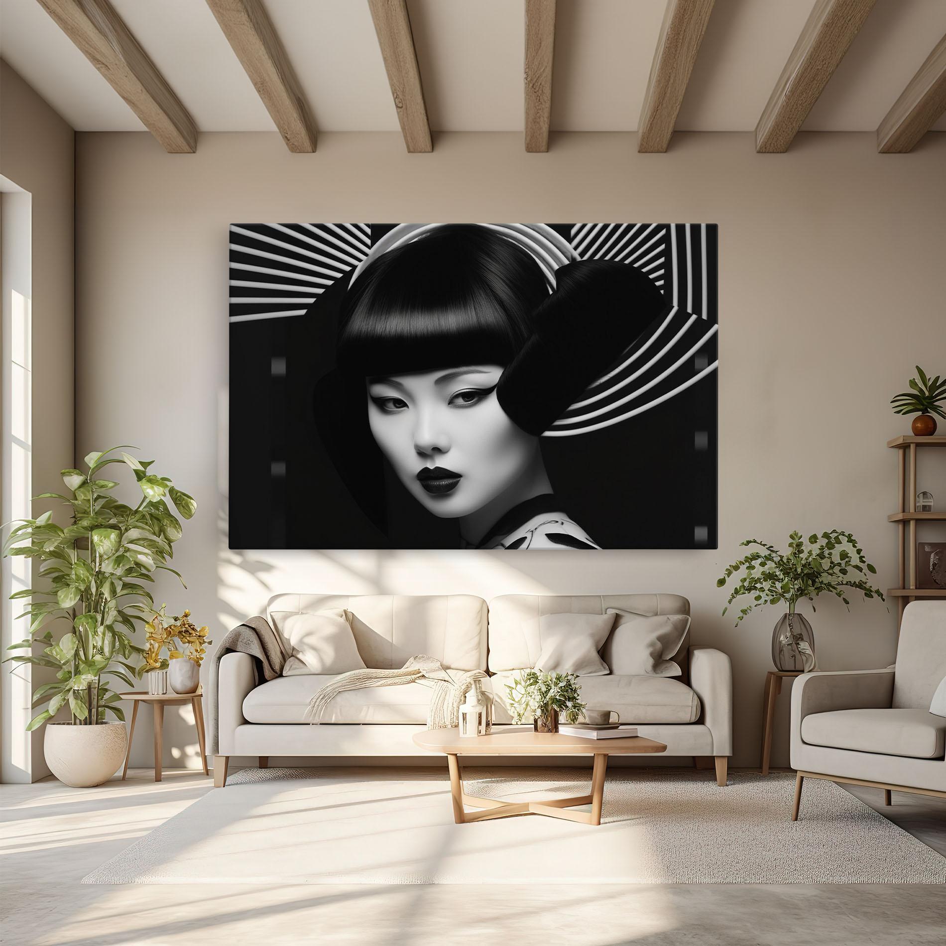 Tablou Canvas Abstract Asian Woman mockup 6