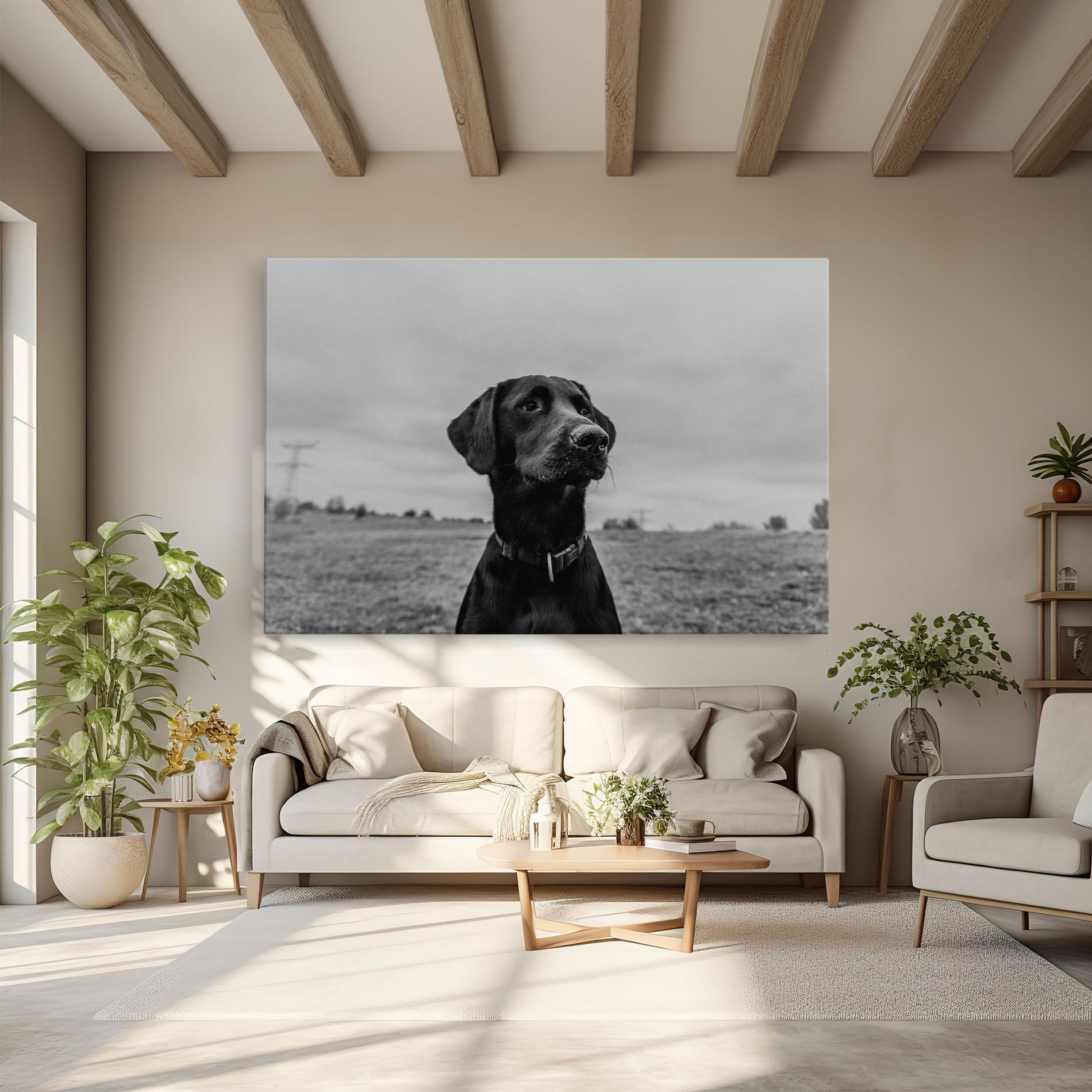 Tablou Canvas Black Dog mockup 6