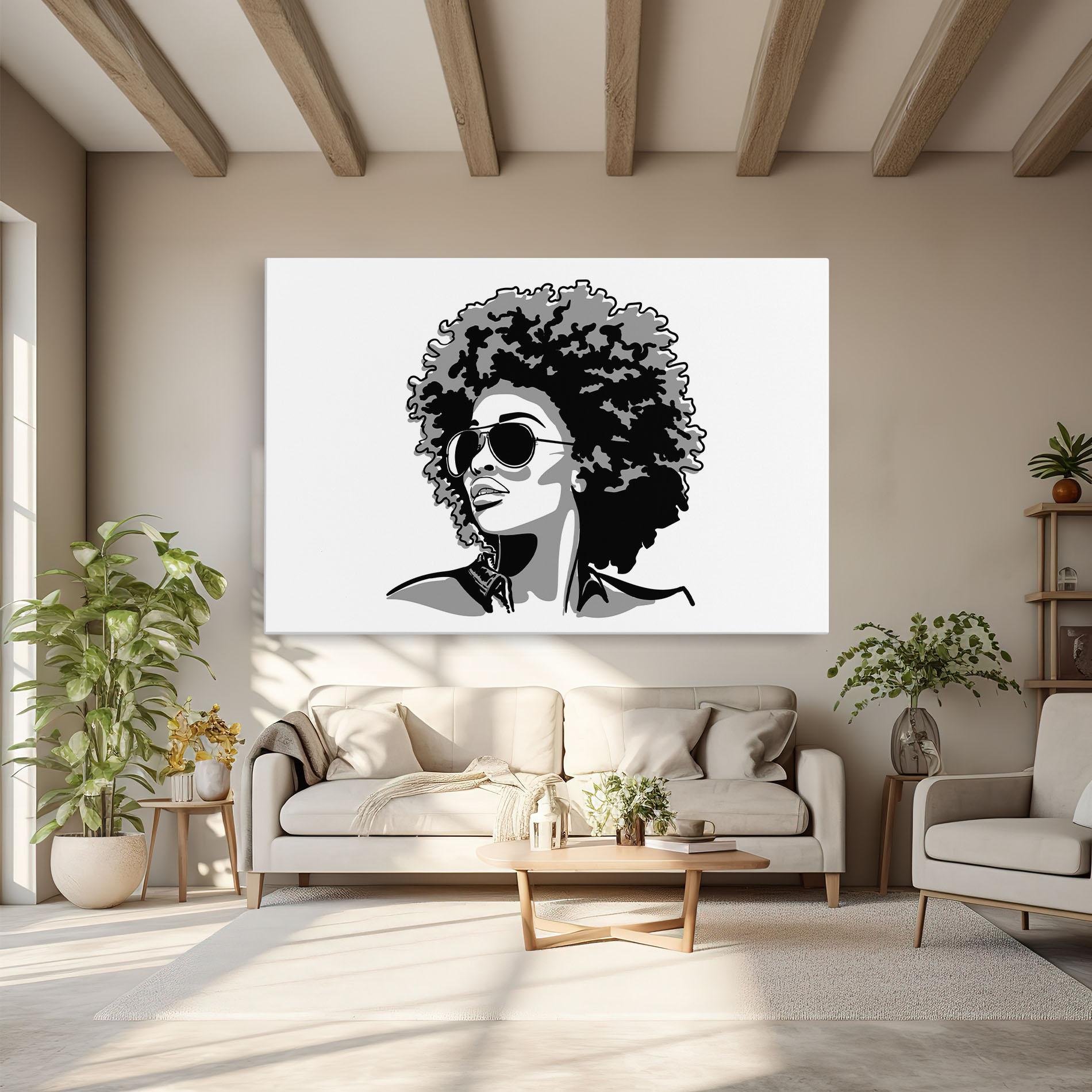 Tablou Canvas Black Grasses mockup 6