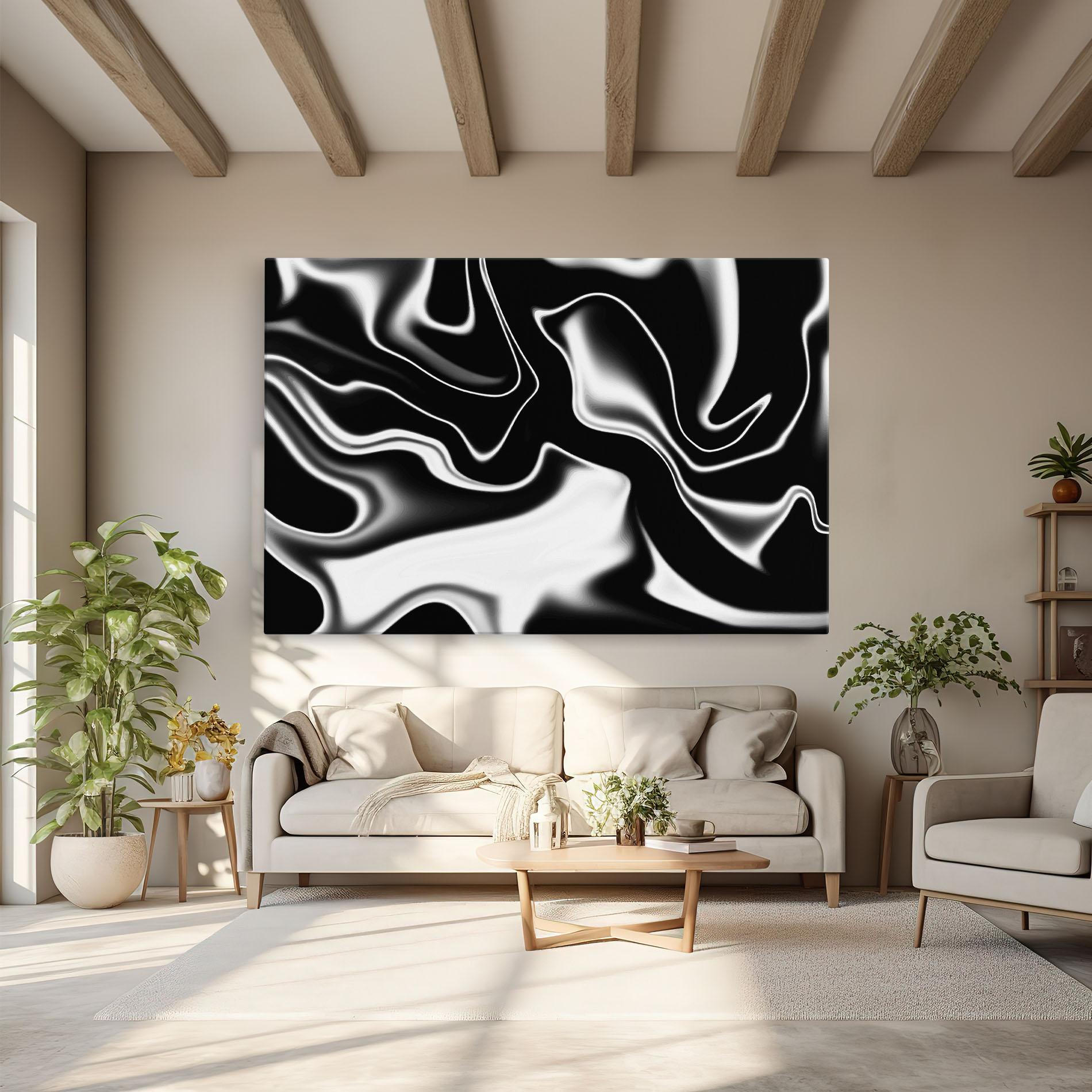 Tablou Canvas Black Metalic Art mockup 6