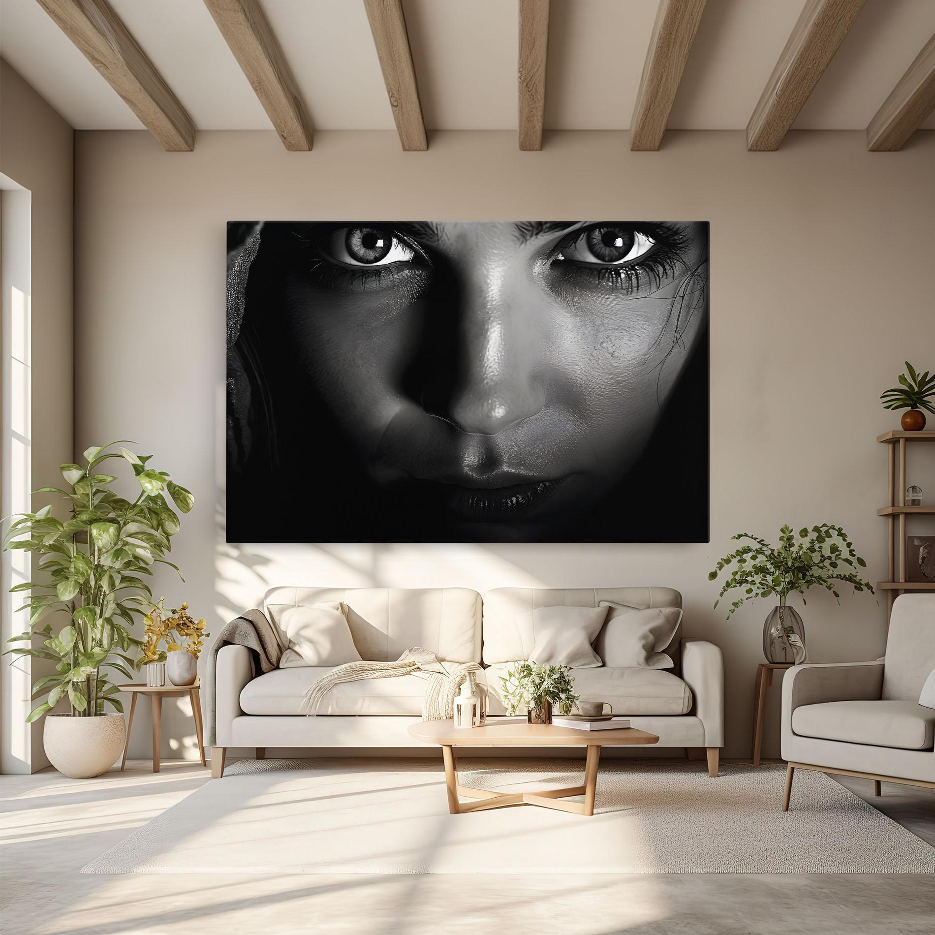 Tablou Canvas Closeup Portrait mockup 6