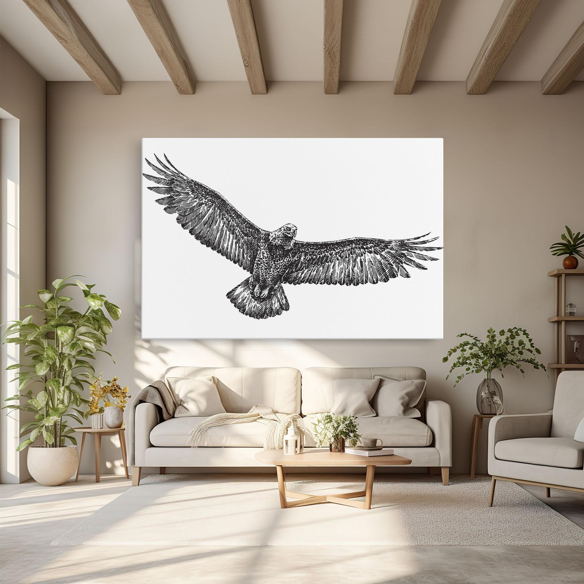 Tablou Canvas Eagle Art Line mockup 6