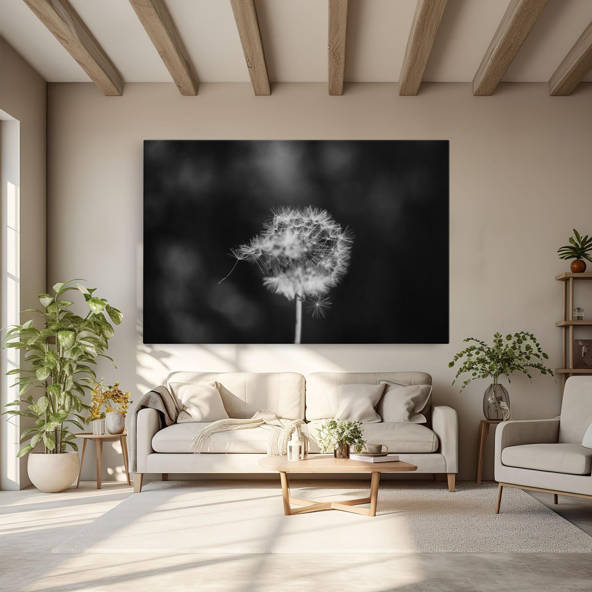 Tablou Canvas Grey Dandelion mockup 6