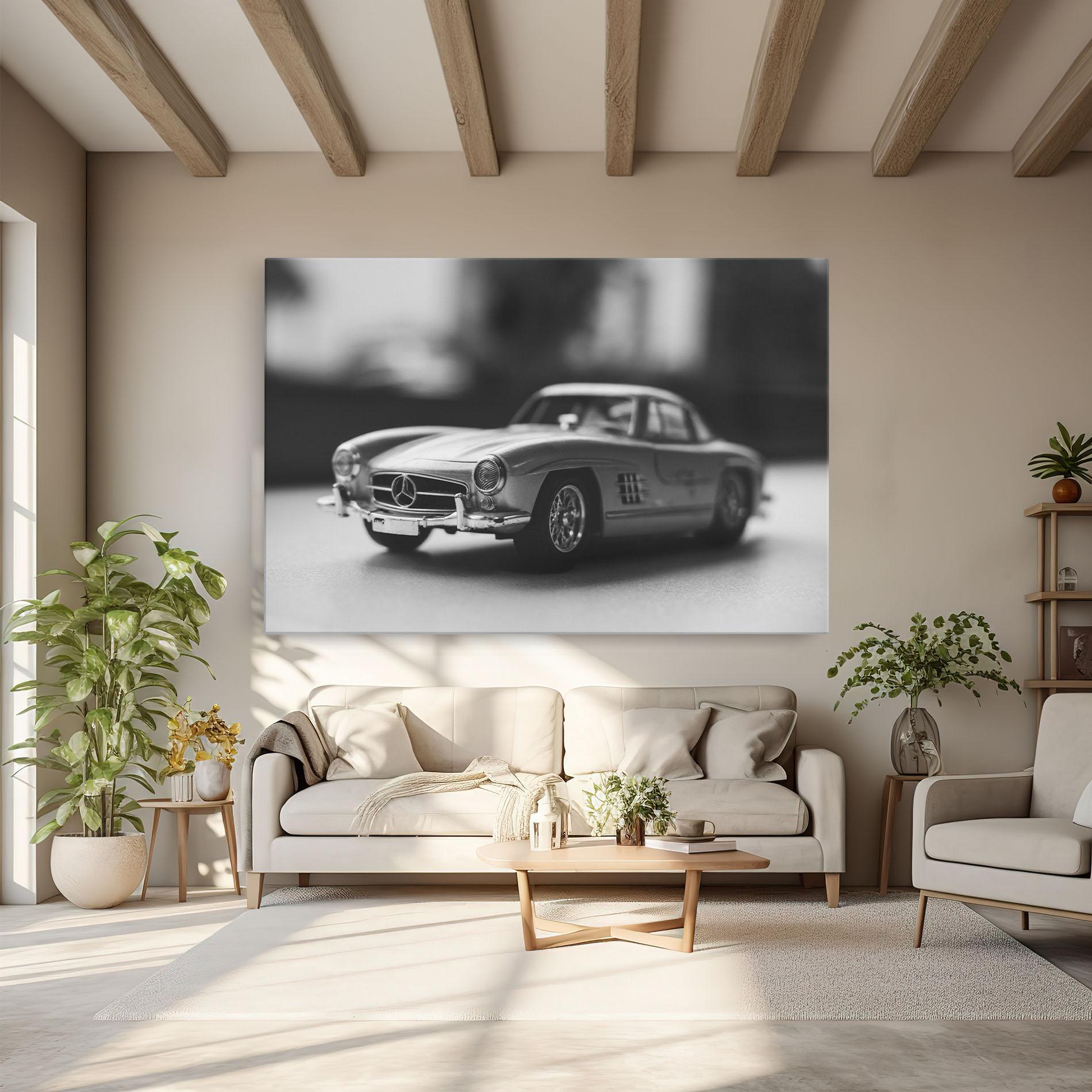 Tablou Canvas Grey Old Car mockup 6