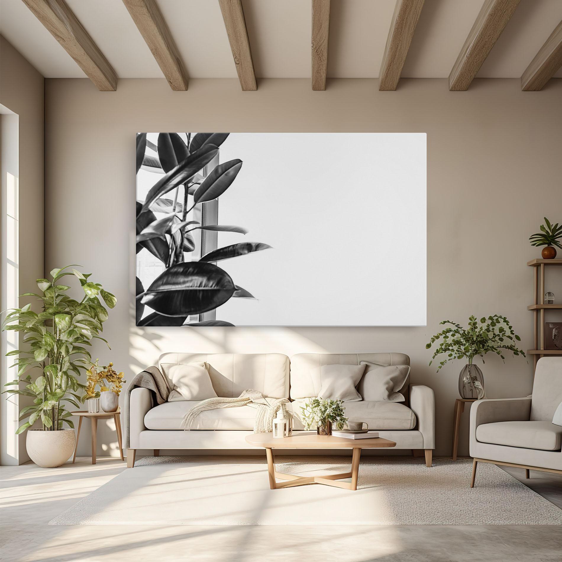 Tablou Canvas Grey Plant mockup 6