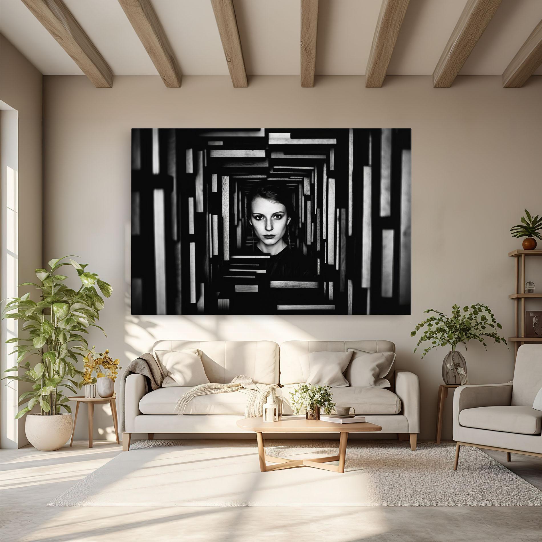 Tablou Canvas Tunnel Woman mockup 6