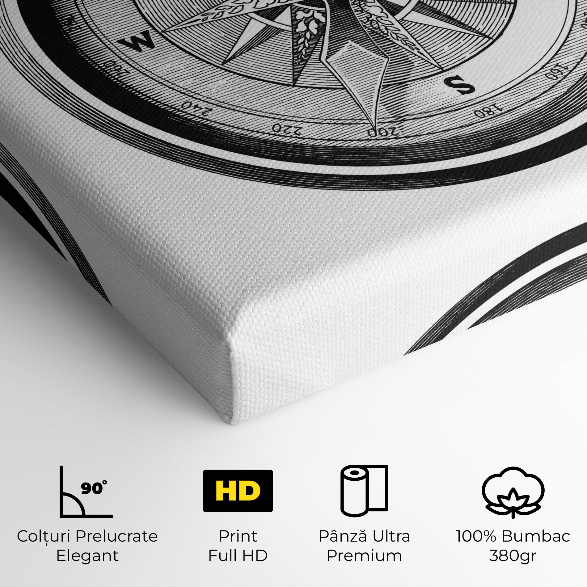 Tablou Canvas Black Compass mockup 4