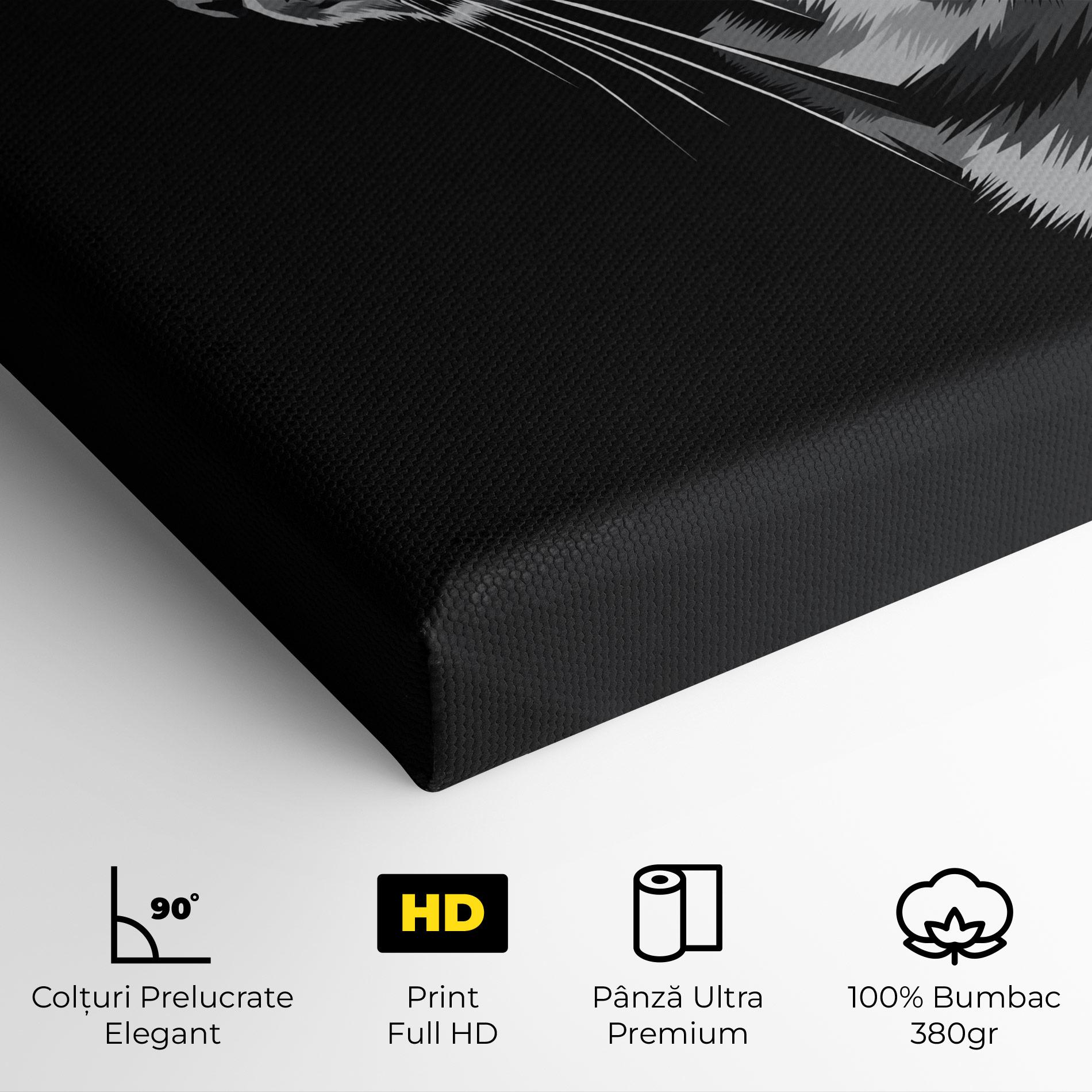 Tablou Canvas Black Grey Cat mockup 4