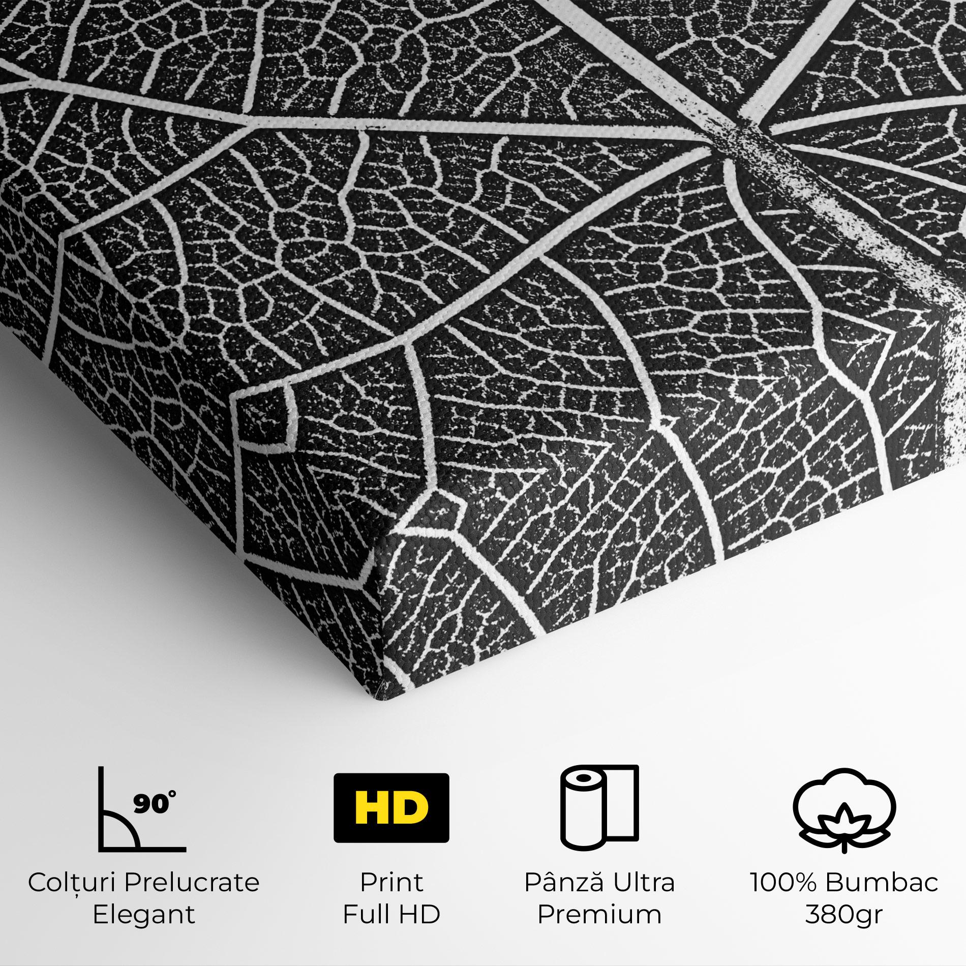 Tablou Canvas Close Grey Leaf mockup 4