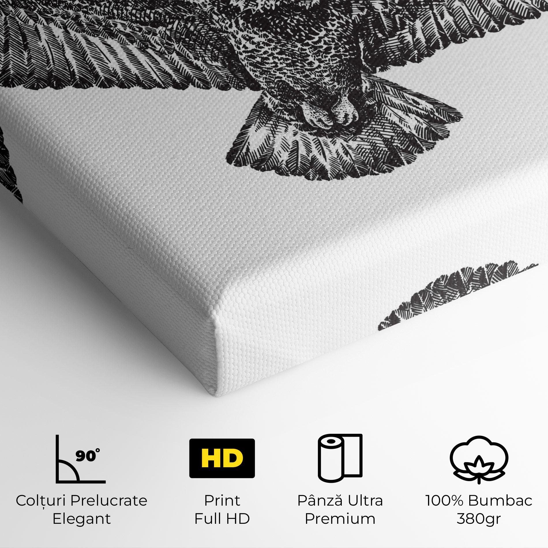 Tablou Canvas Eagle Art Line mockup 4