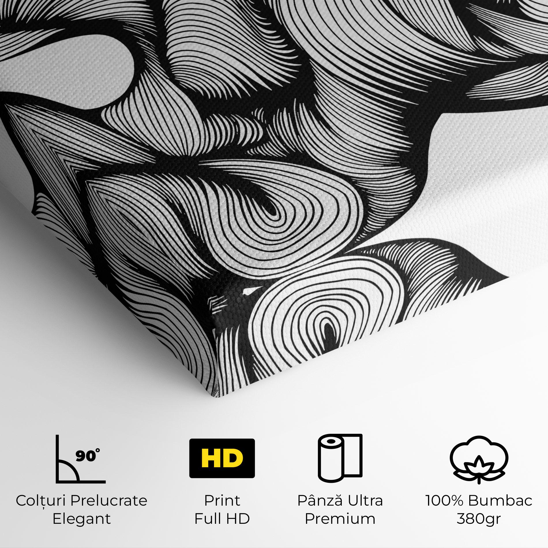 Tablou Canvas Monochrome Doodle mockup 4