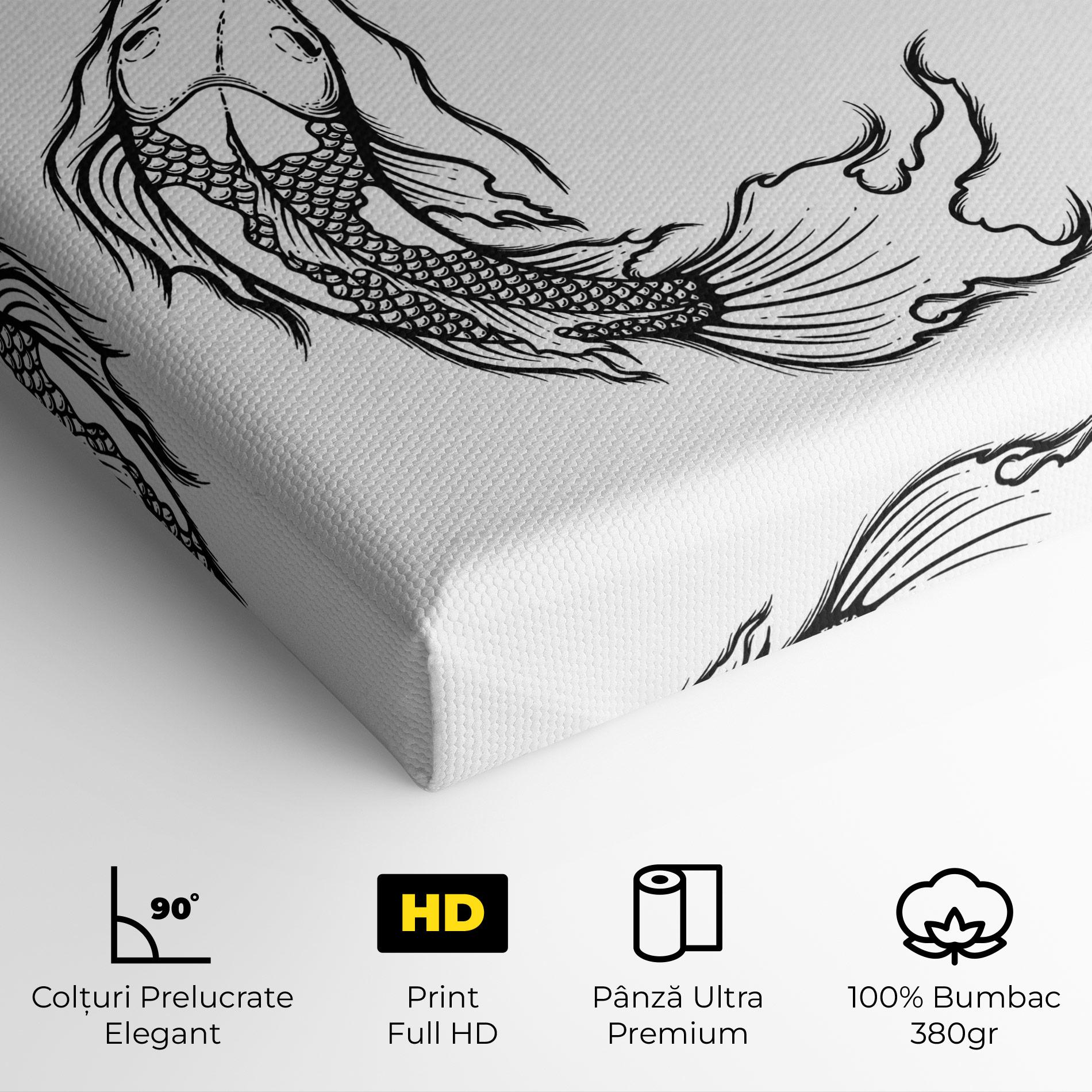 Tablou Canvas Yin Yang Koi mockup 4