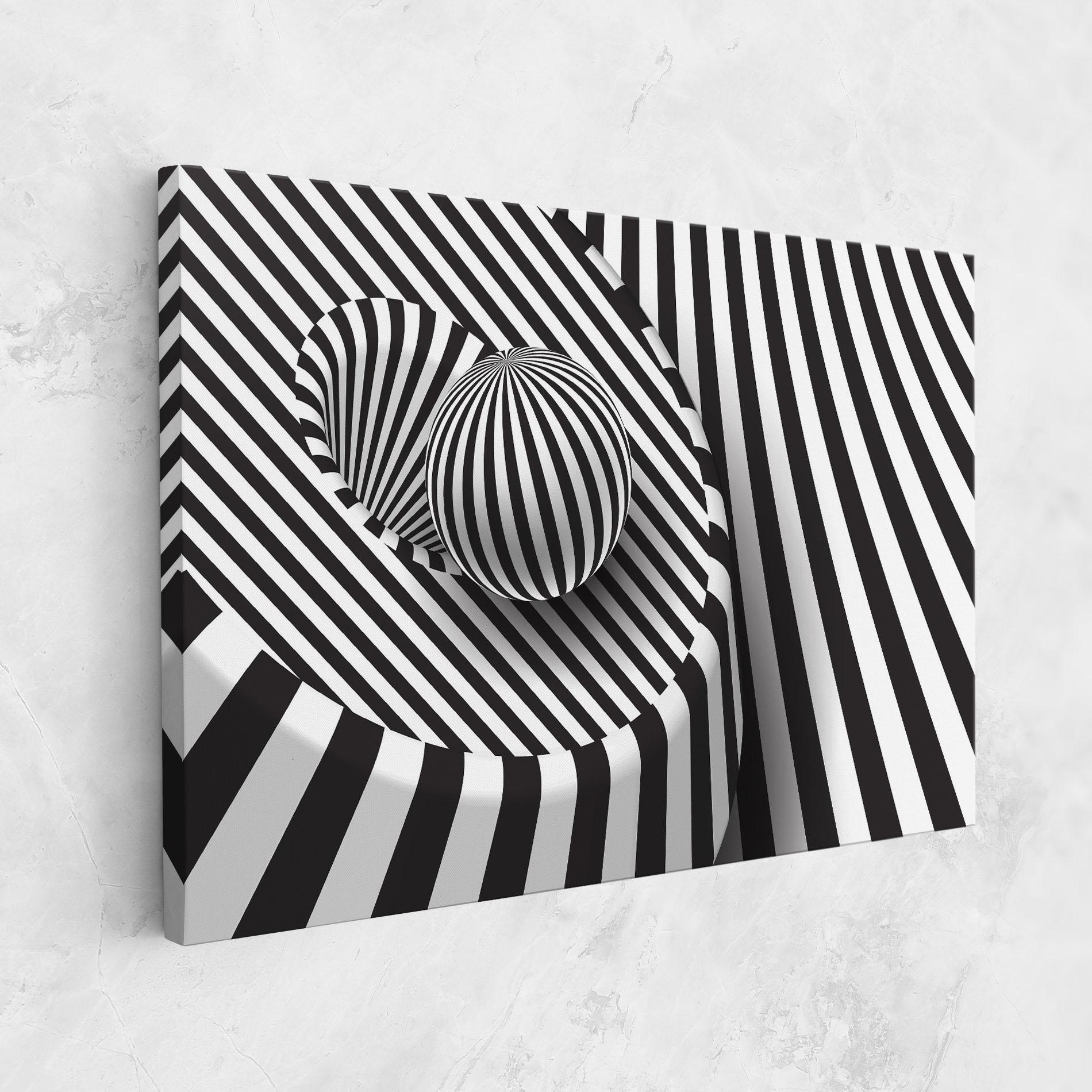 Tablou Canvas 3d Ball Zebra mockup 1