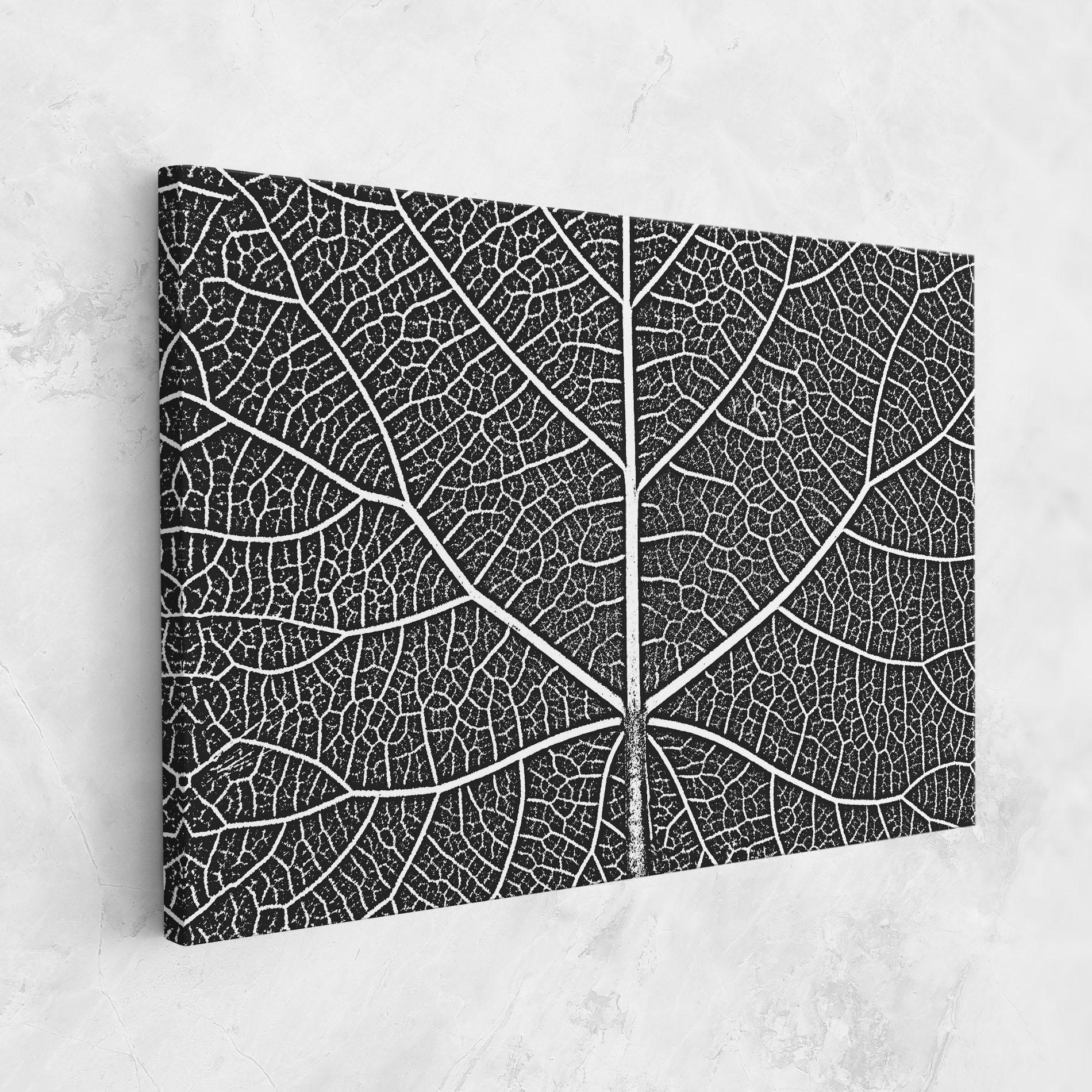 Tablou Canvas Close Grey Leaf mockup 1