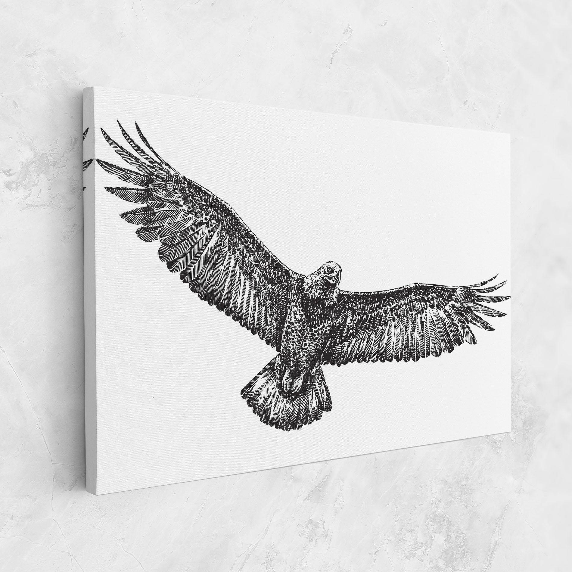 Tablou Canvas Eagle Art Line mockup 1