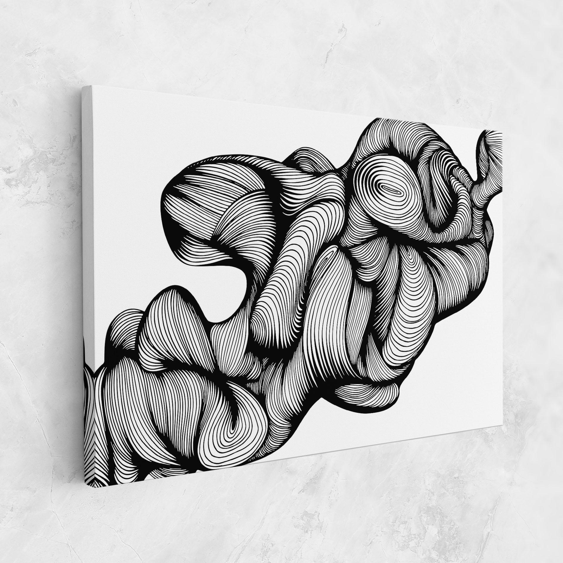 Tablou Canvas Monochrome Doodle mockup 1