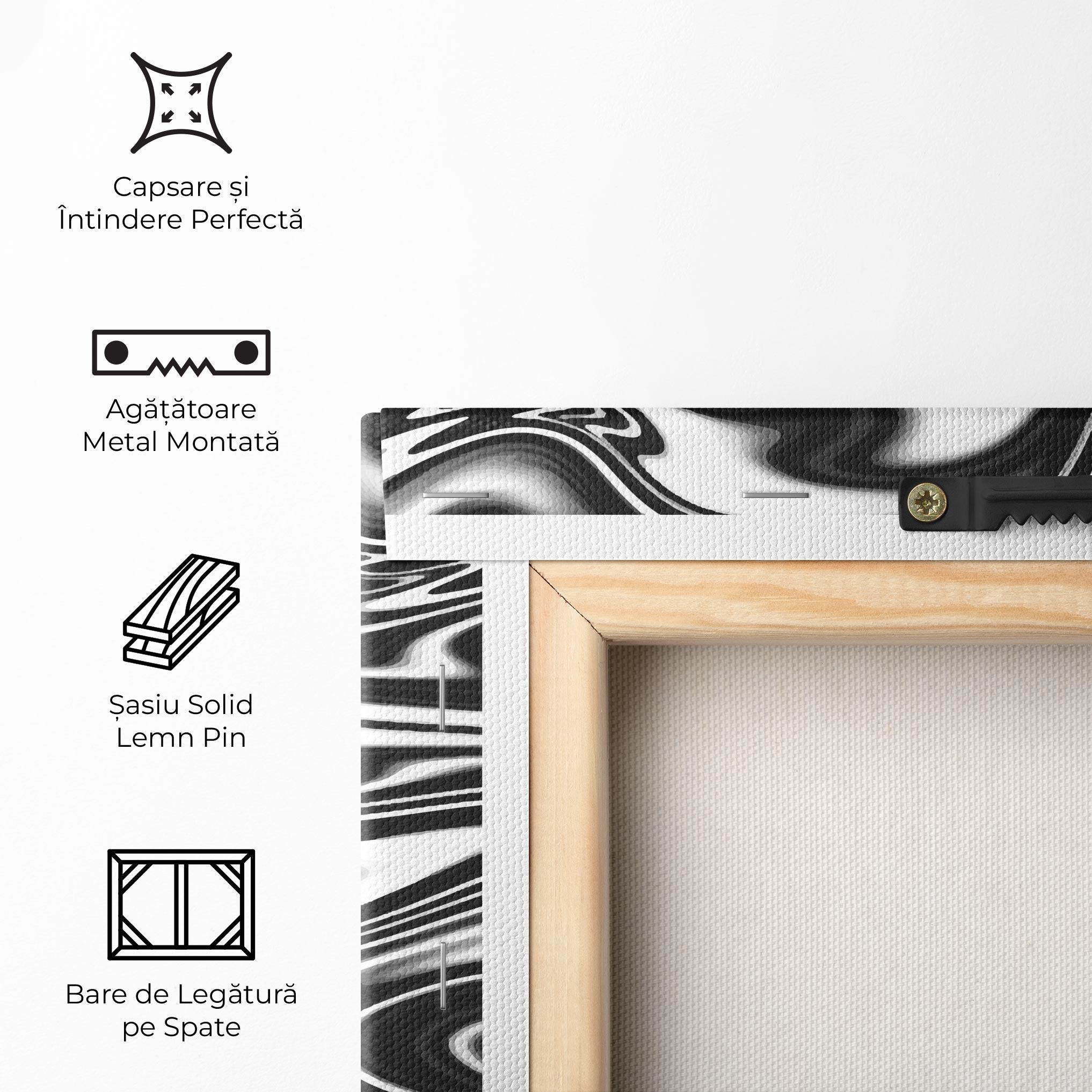 Tablou Canvas Black White Liquid mockup 5