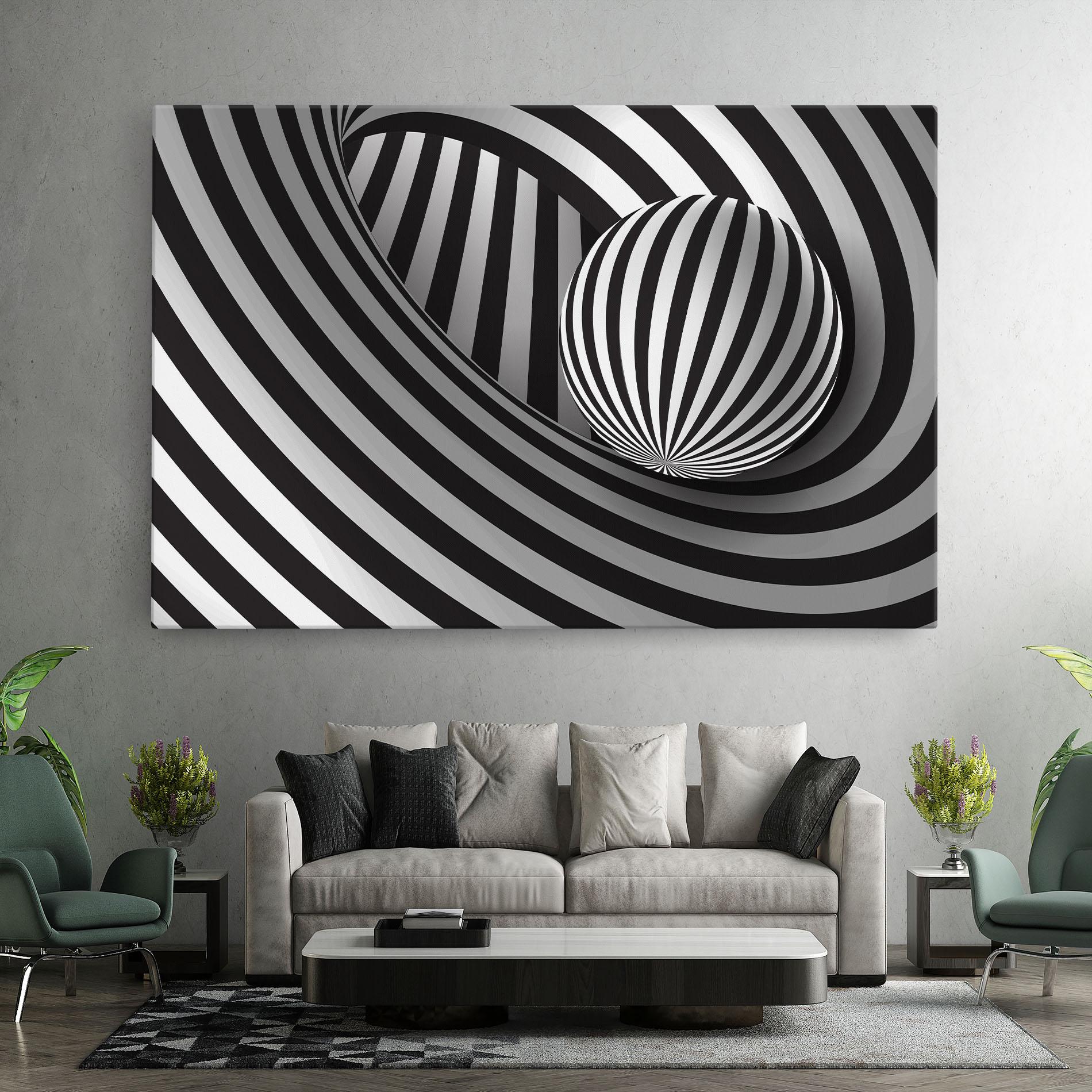 Tablou Canvas 3d Zebra Ball mockup 7