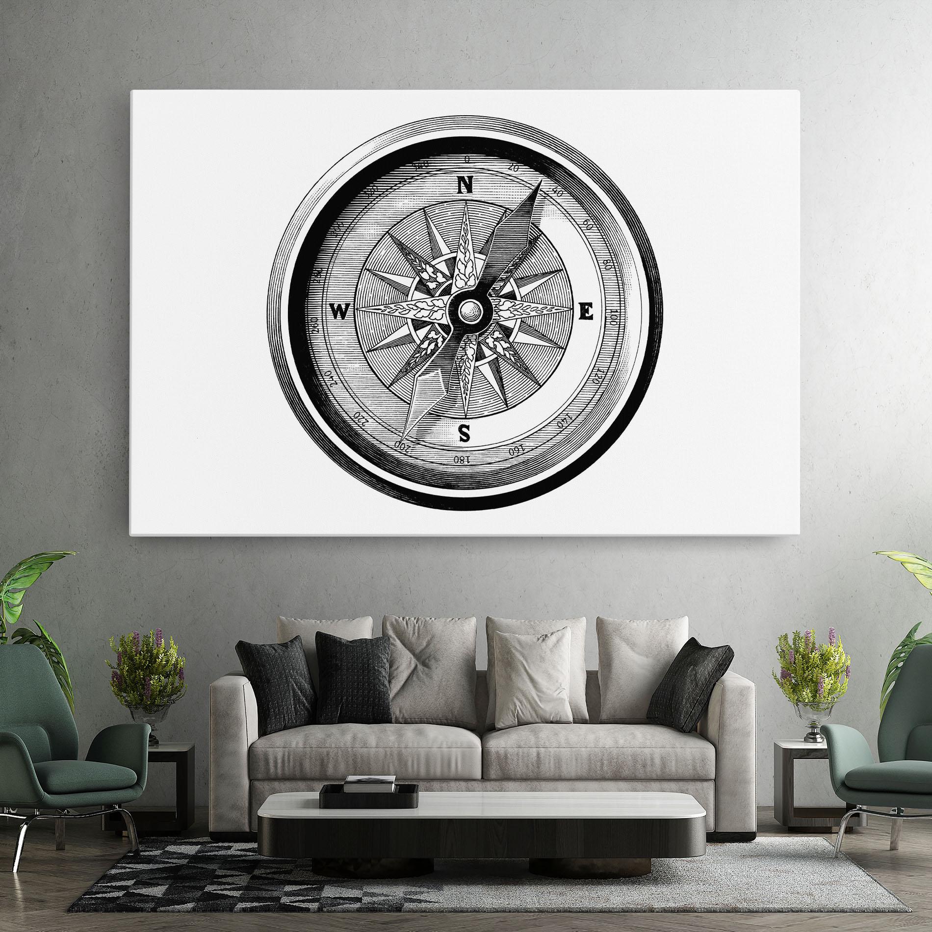 Tablou Canvas Black Compass mockup 7