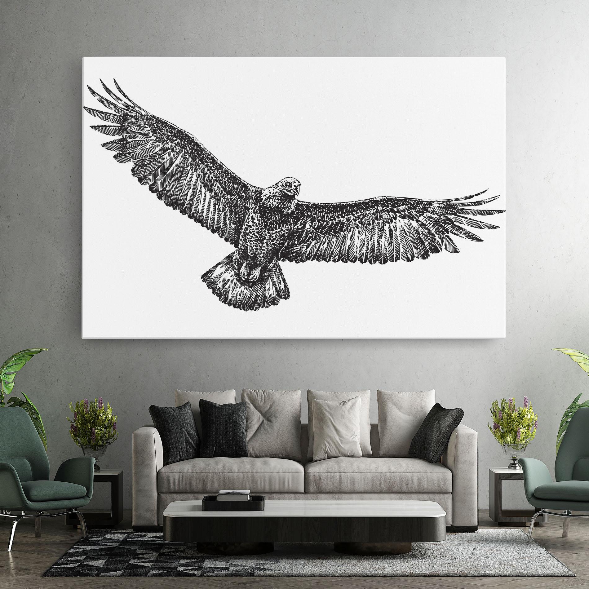 Tablou Canvas Eagle Art Line mockup 7