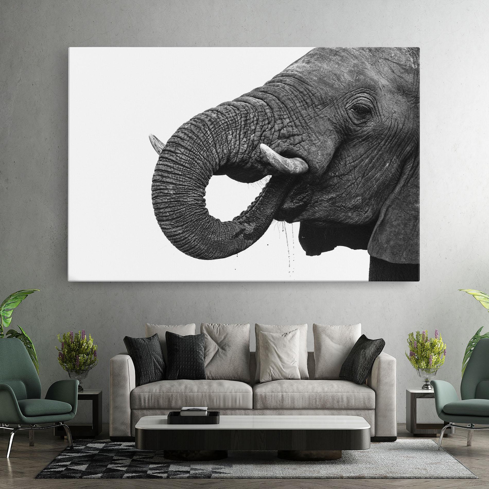 Tablou Canvas Elephant Drinking mockup 7