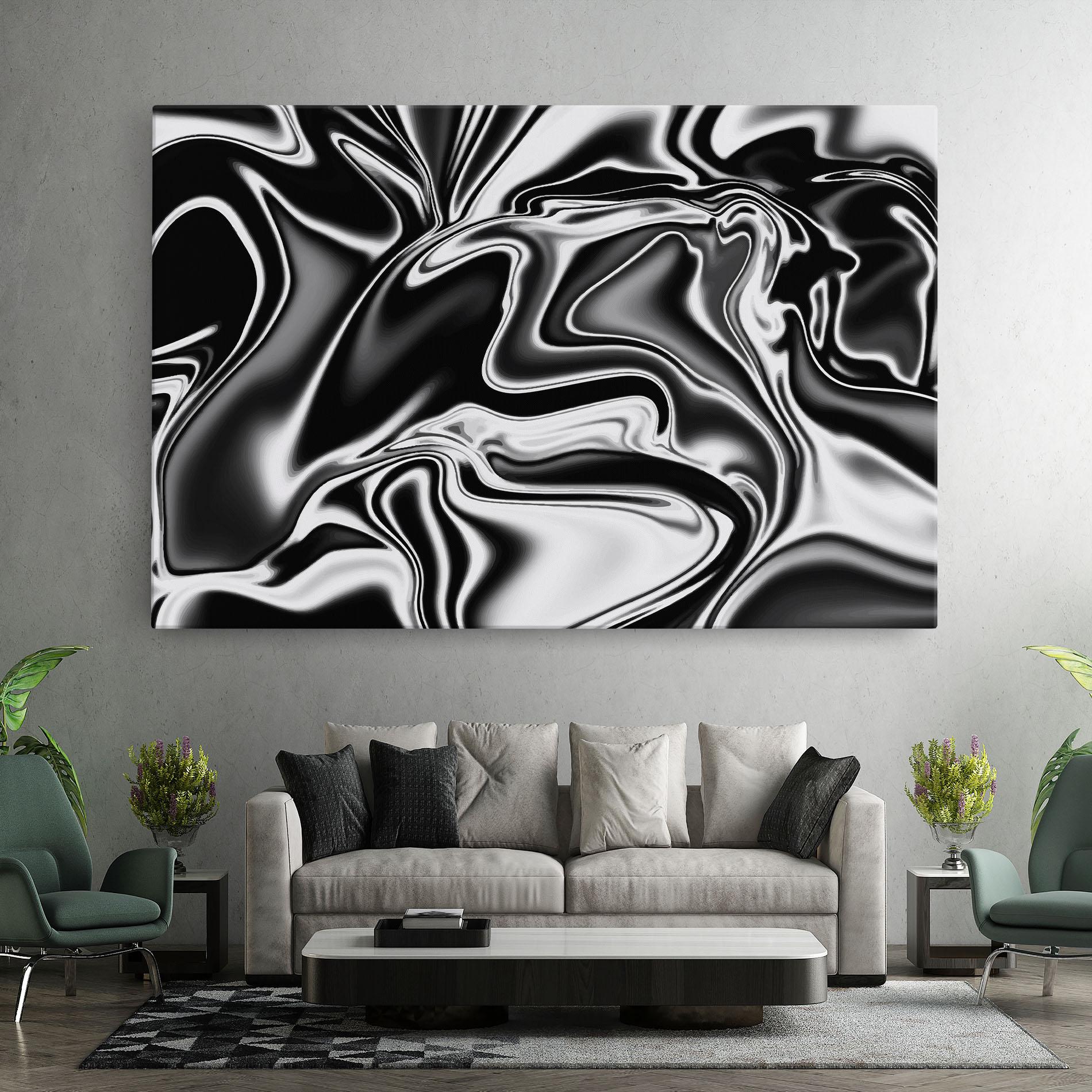 Tablou Canvas Silver Black Art mockup 7