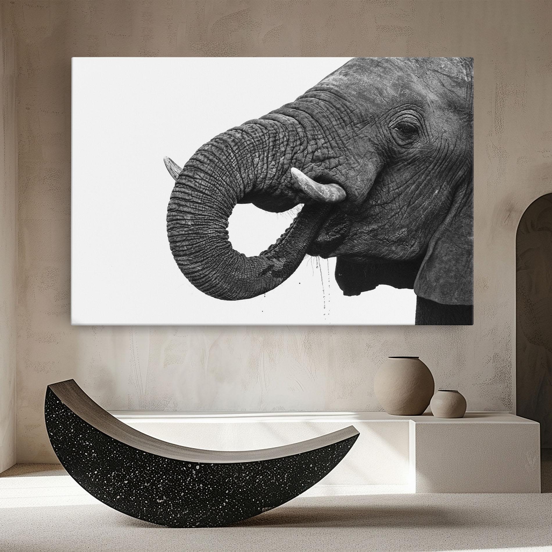 Tablou Canvas Elephant Drinking mockup 8