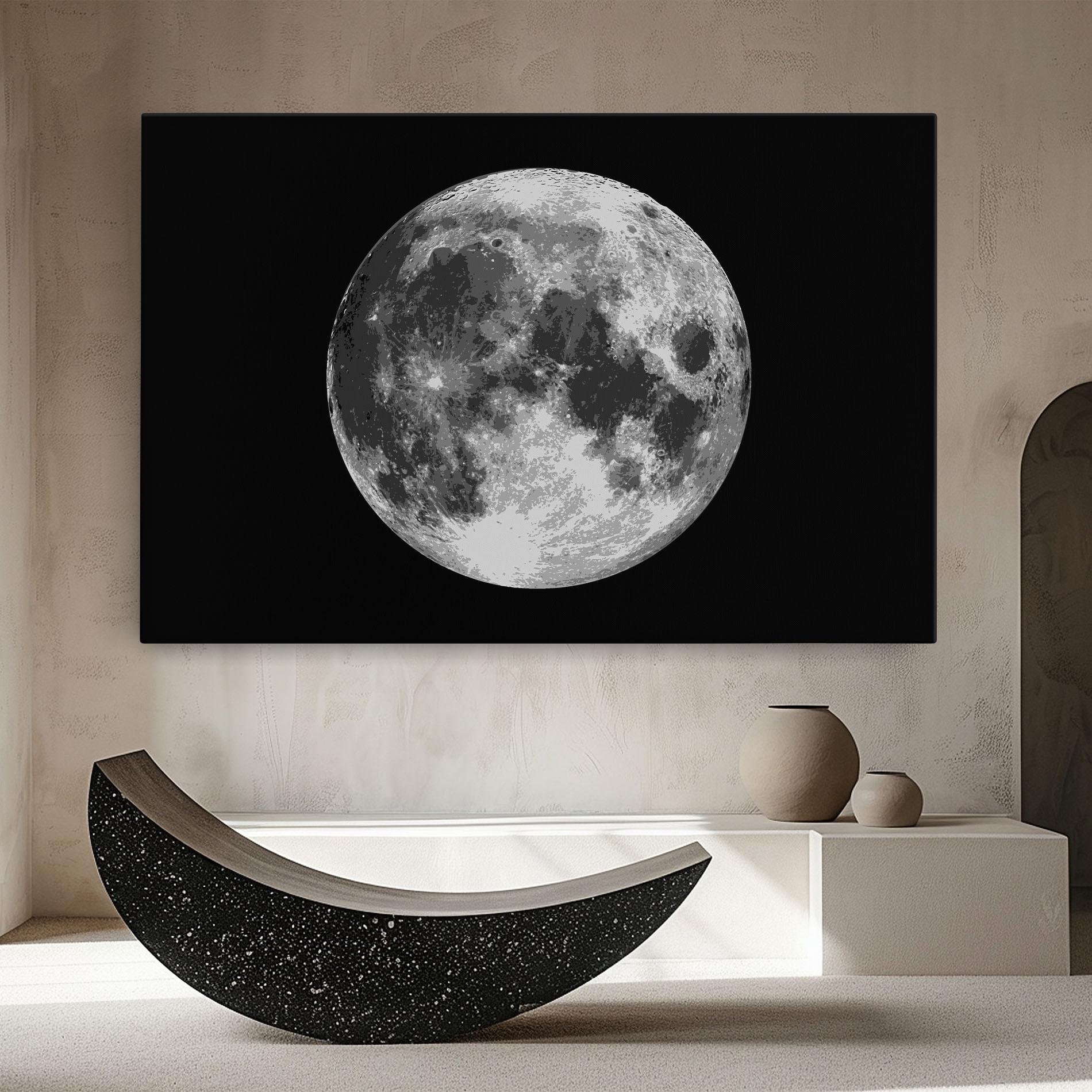 Tablou Canvas Grey Shiny Moon mockup 8
