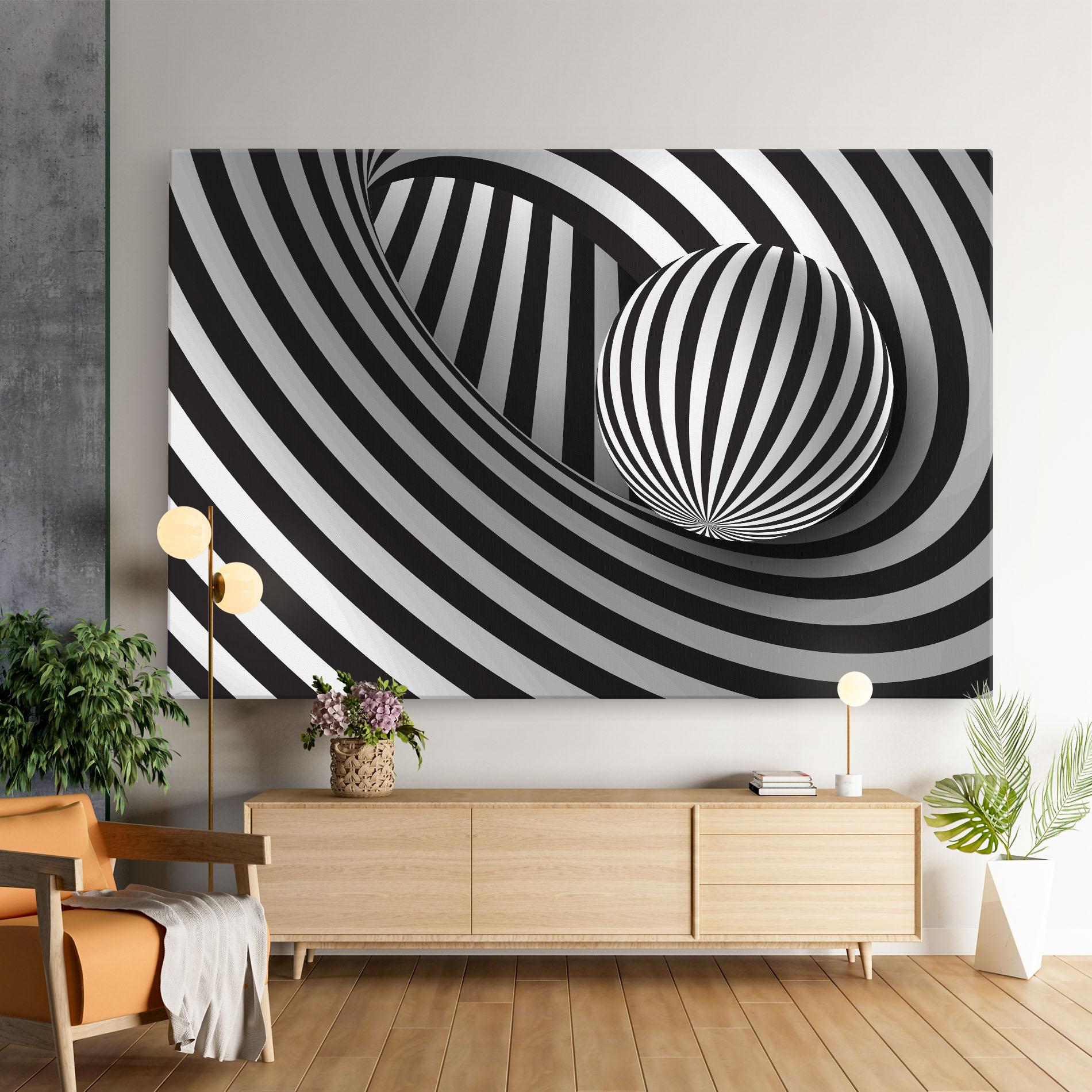 Tablou Canvas 3d Zebra Ball mockup 9