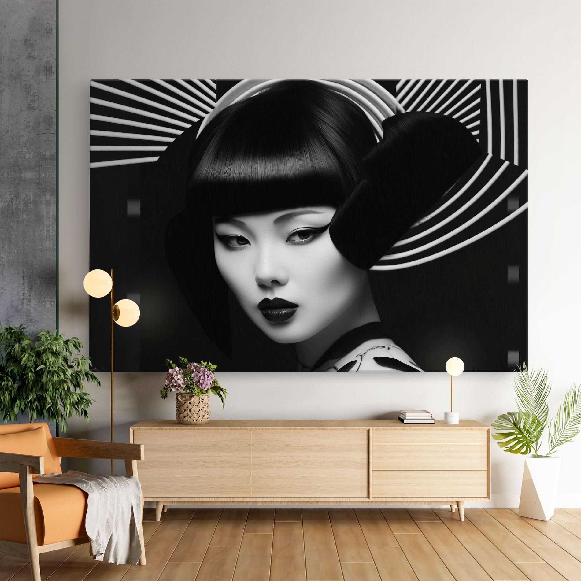 Tablou Canvas Abstract Asian Woman mockup 9