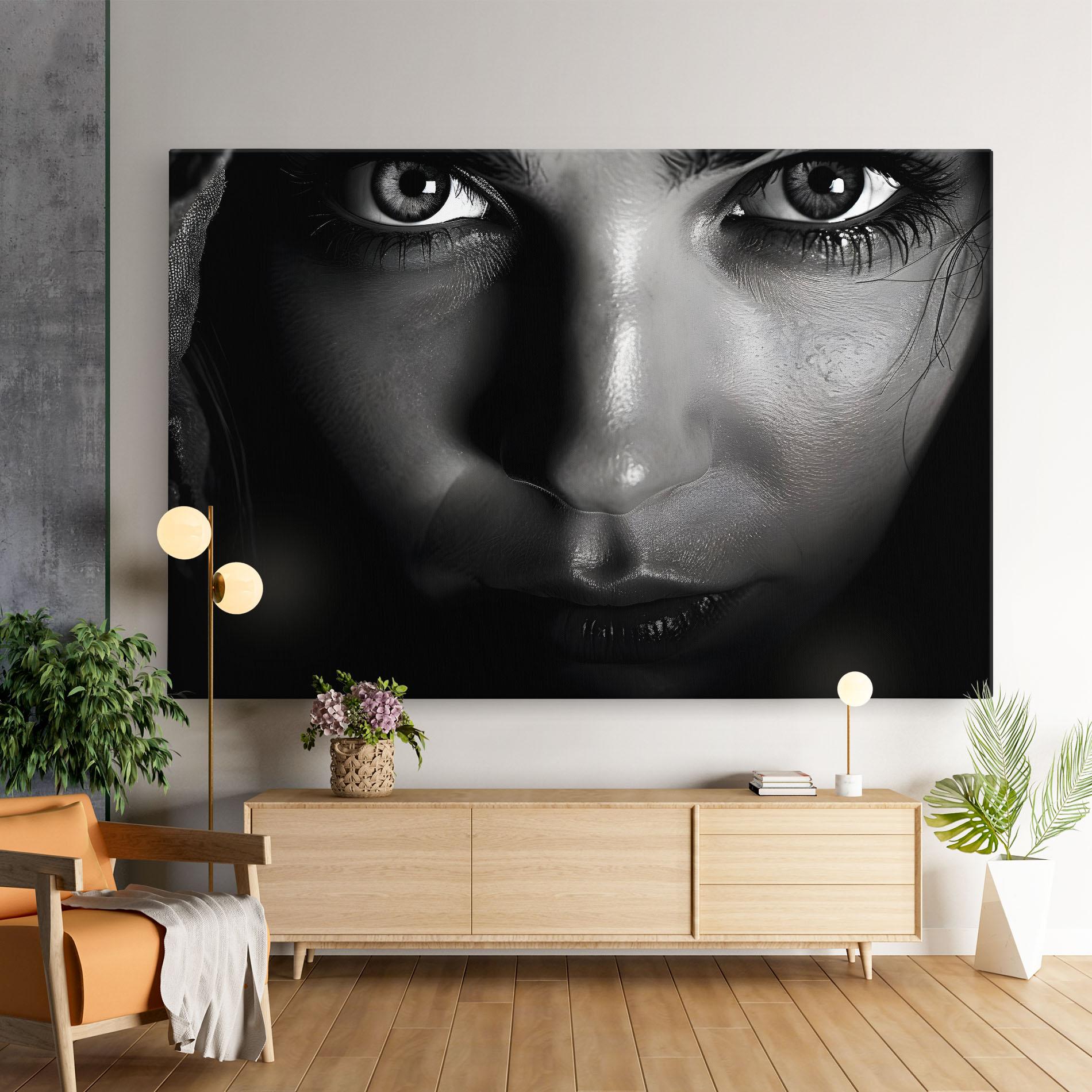 Tablou Canvas Closeup Portrait mockup 9