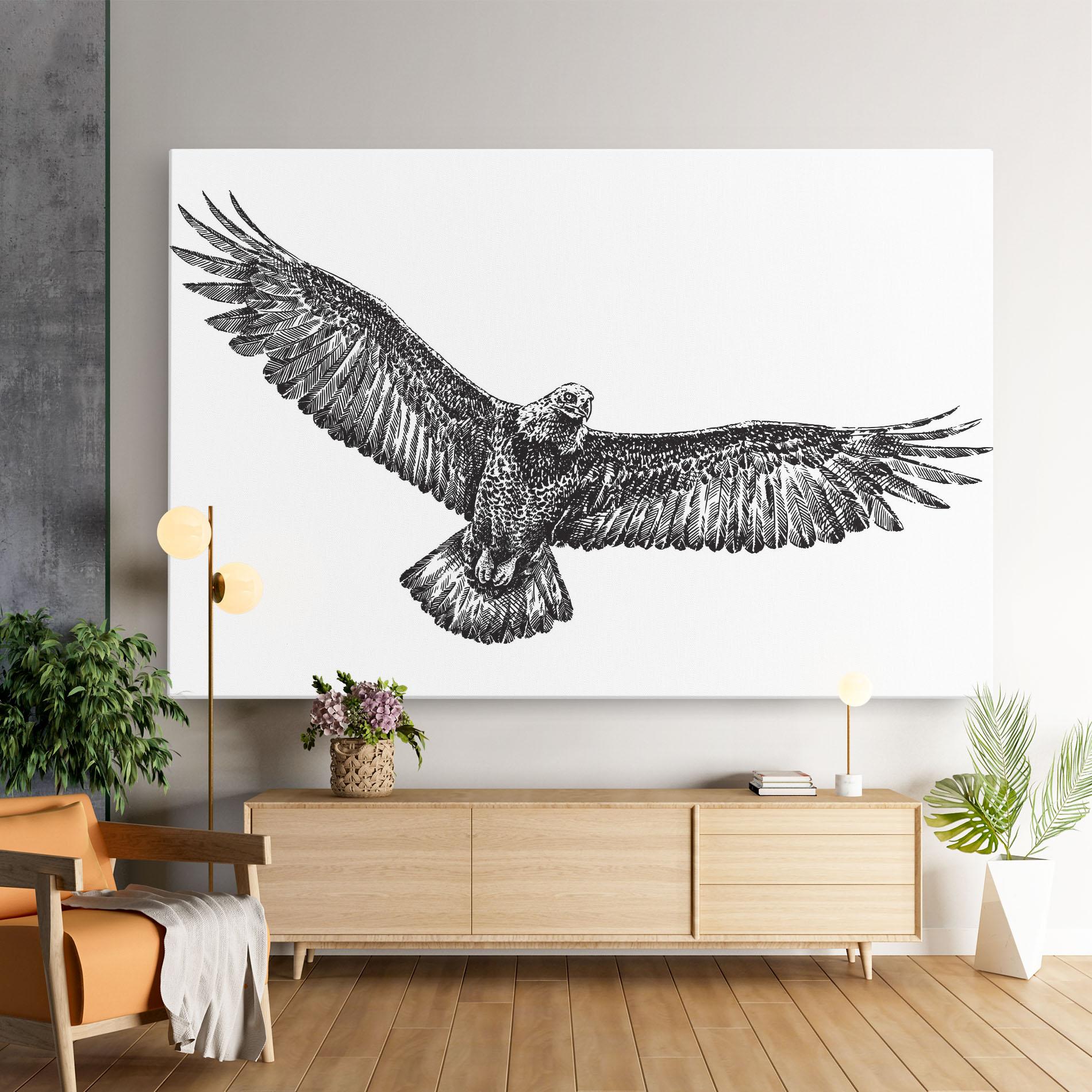 Tablou Canvas Eagle Art Line mockup 9